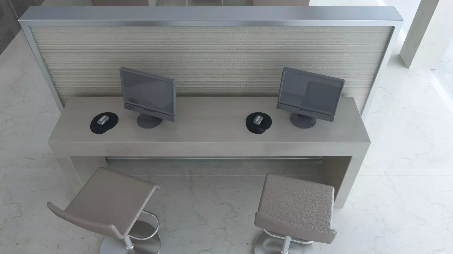 Bank Office Branch   3D model_16