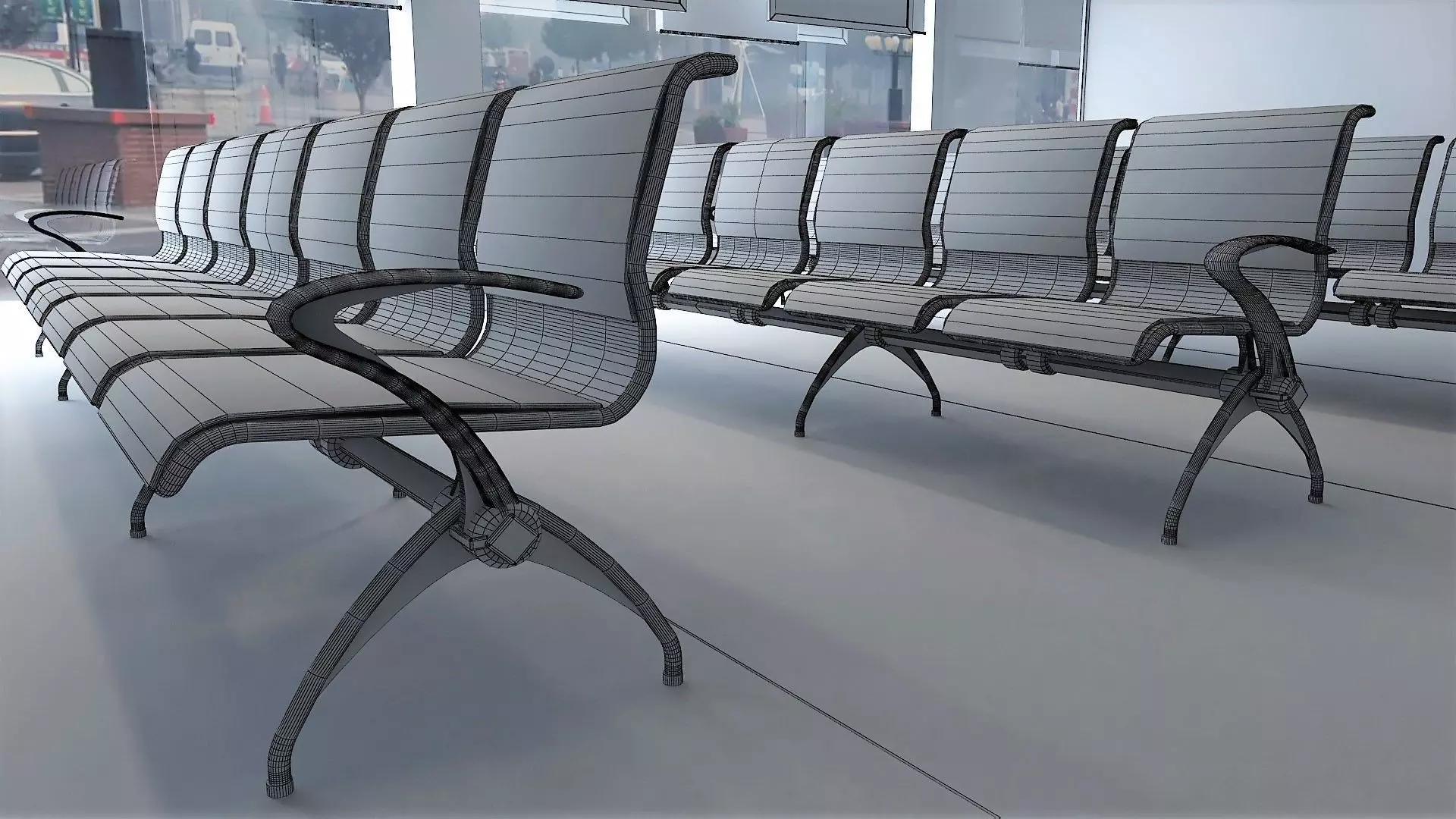 Bank Office Branch   3D model_8