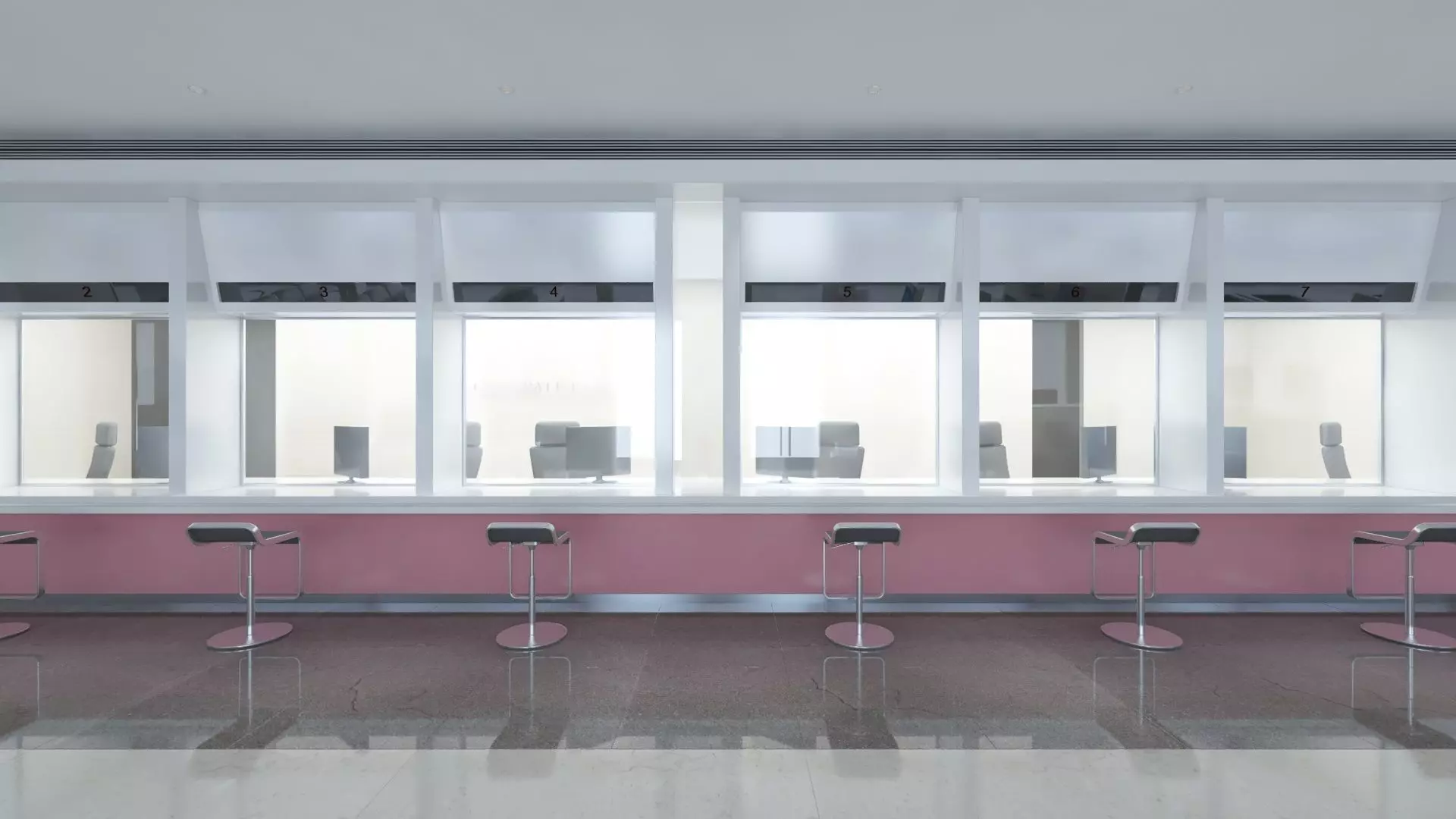 Bank Office Branch   3D model_4
