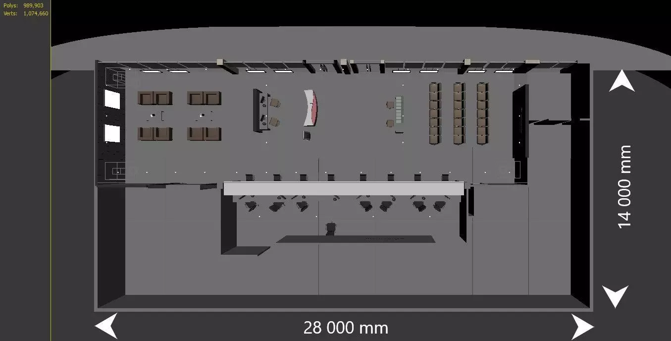 Bank Office Branch   3D model_19