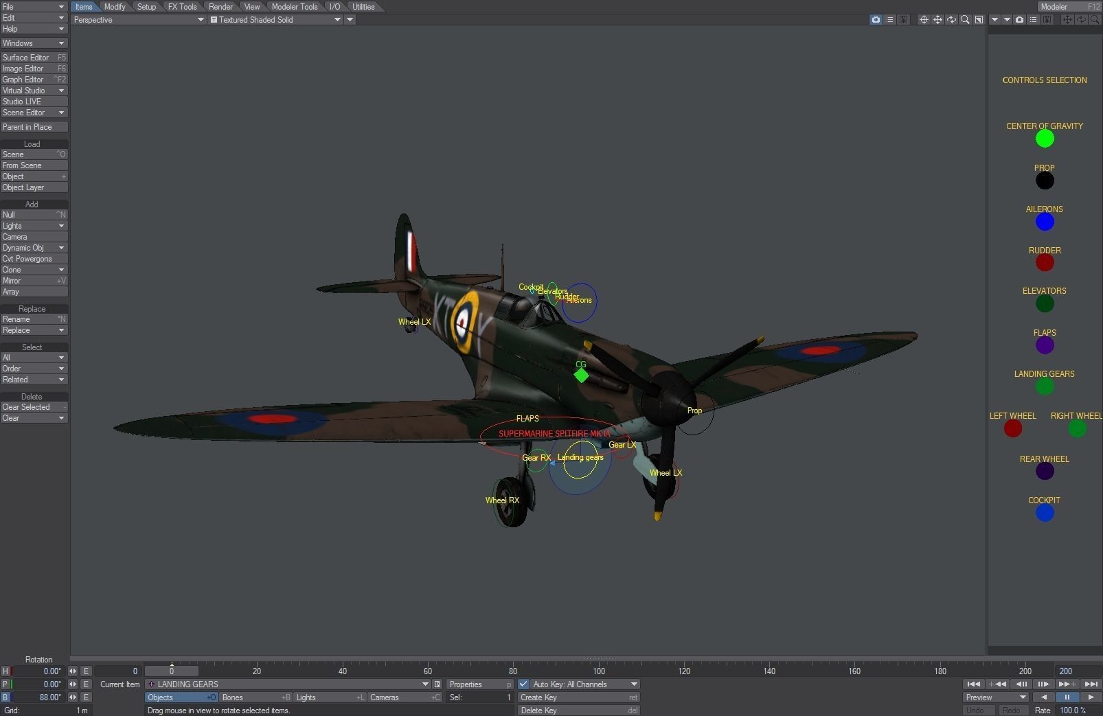 SPITFIRE MK IA 603rd Squadron Low-poly 3D model_31