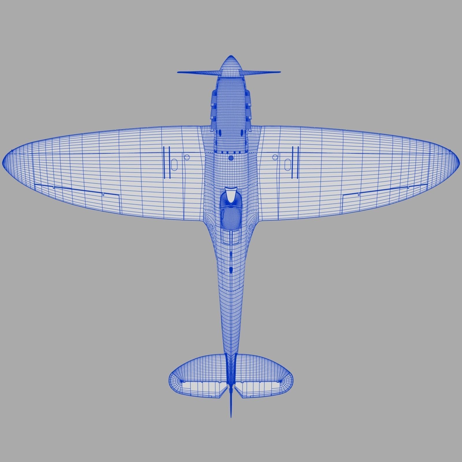SPITFIRE MK IA 603rd Squadron Low-poly 3D model_29