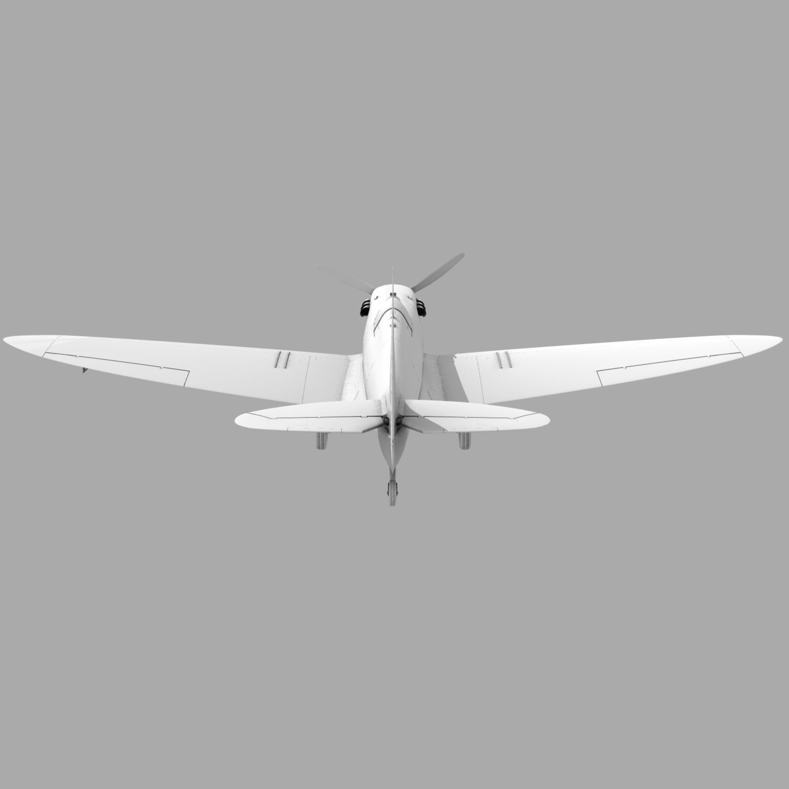 SPITFIRE MK IA 603rd Squadron Low-poly 3D model_23