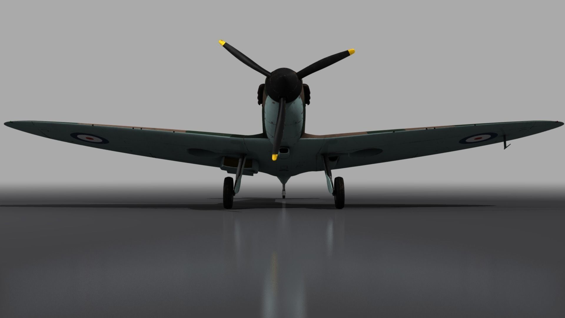 SPITFIRE MK IA 603rd Squadron Low-poly 3D model_13