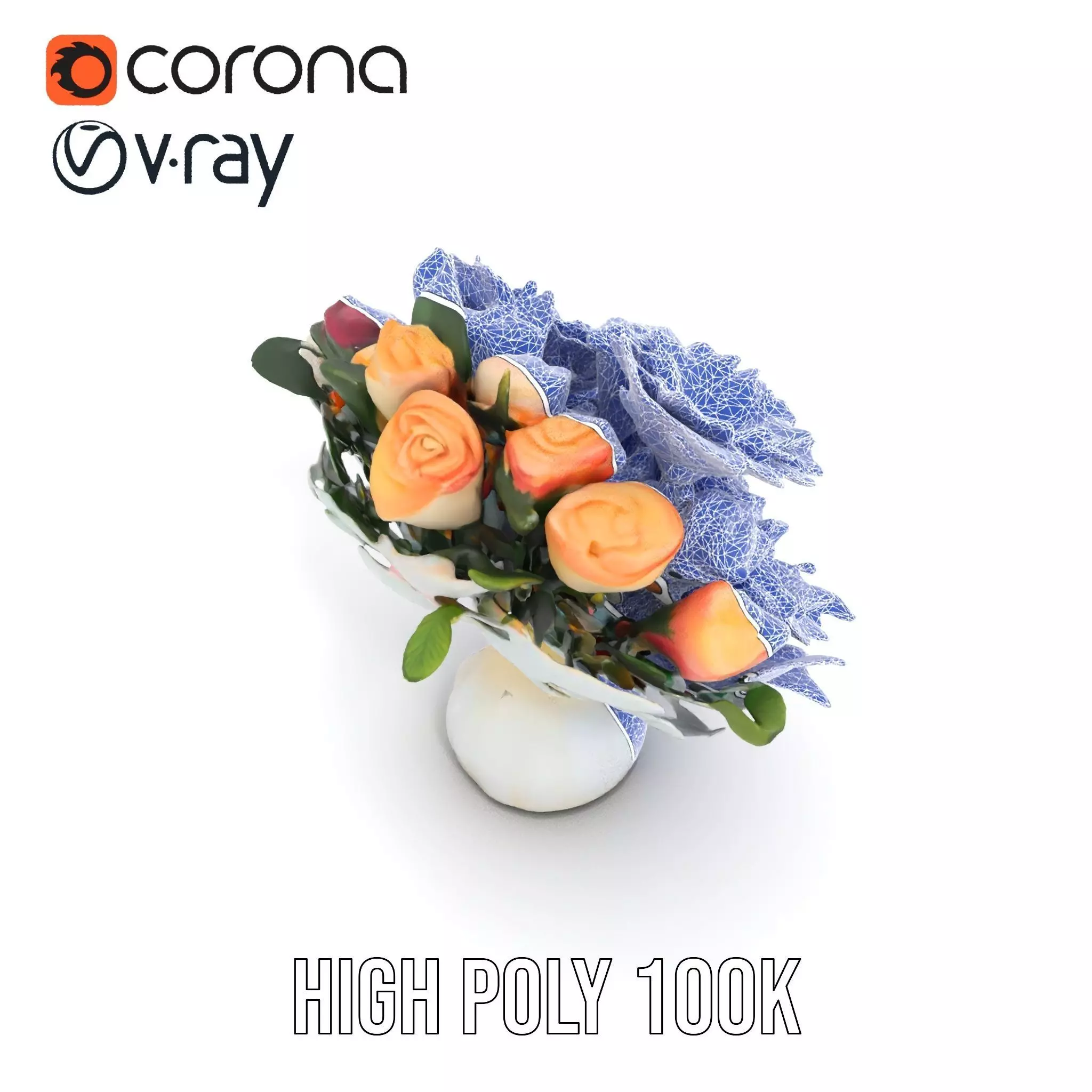 Vibrant Floral Bouquet model pack Low-poly 3D model_26