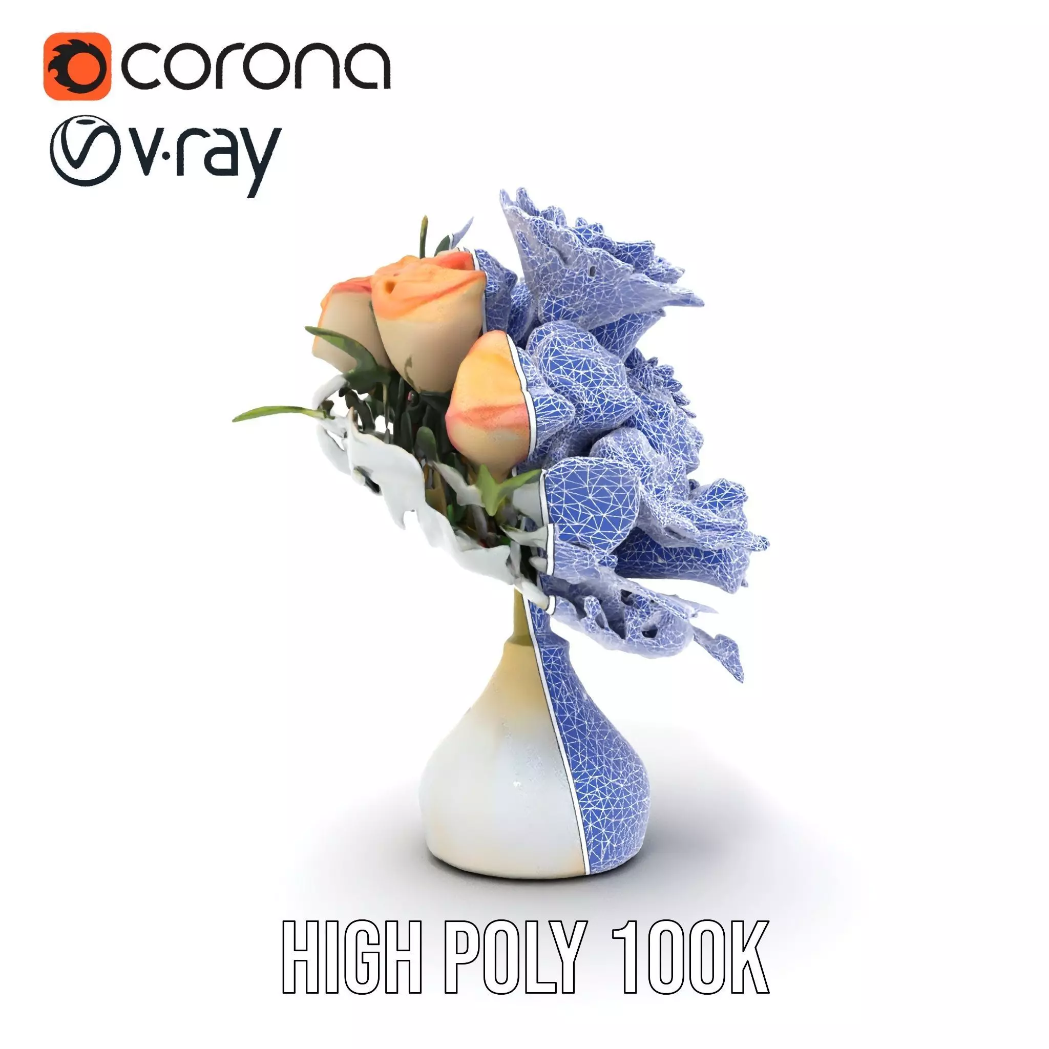 Vibrant Floral Bouquet model pack Low-poly 3D model_30