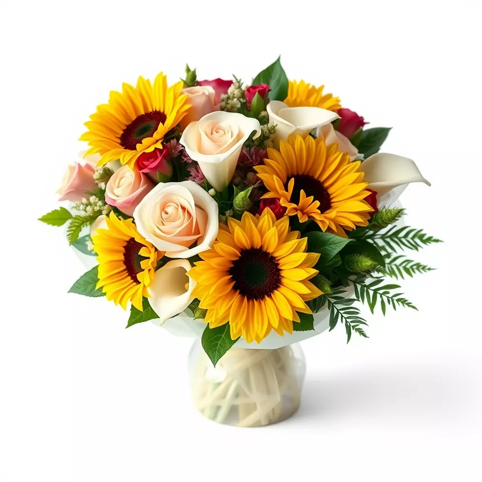 Vibrant Floral Bouquet model pack Low-poly 3D model_2