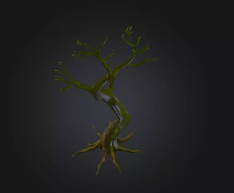 Swamp Tree Low-poly 3D model_7