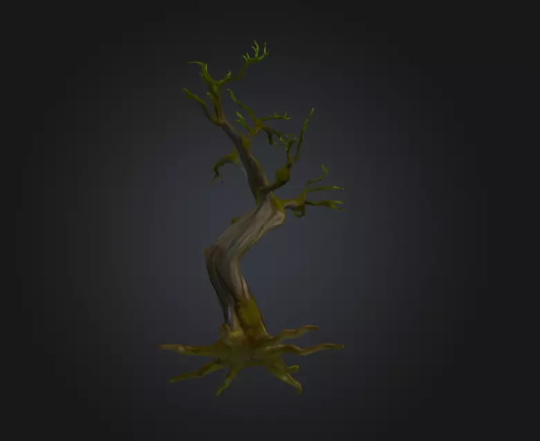 Swamp Tree Low-poly 3D model_9