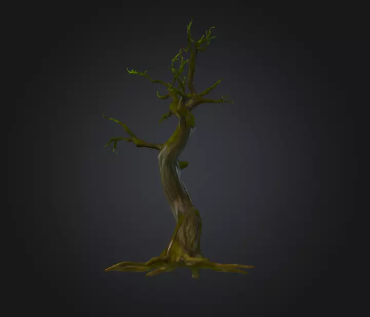 Swamp Tree Low-poly 3D model_10