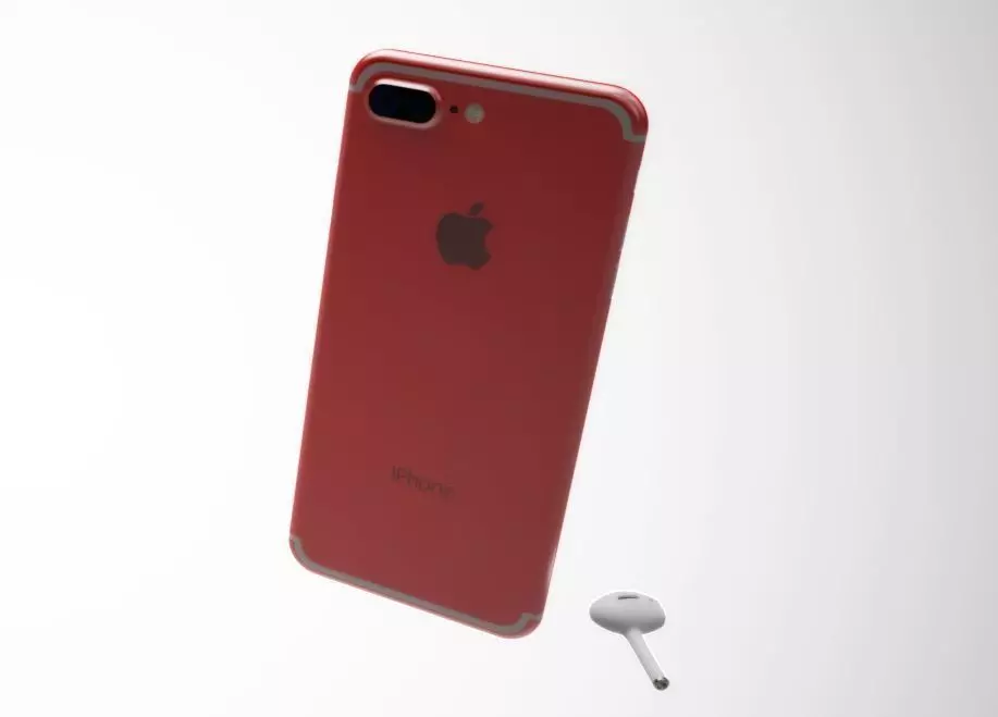 iPhone7 PLUS with earphone Free 3D model