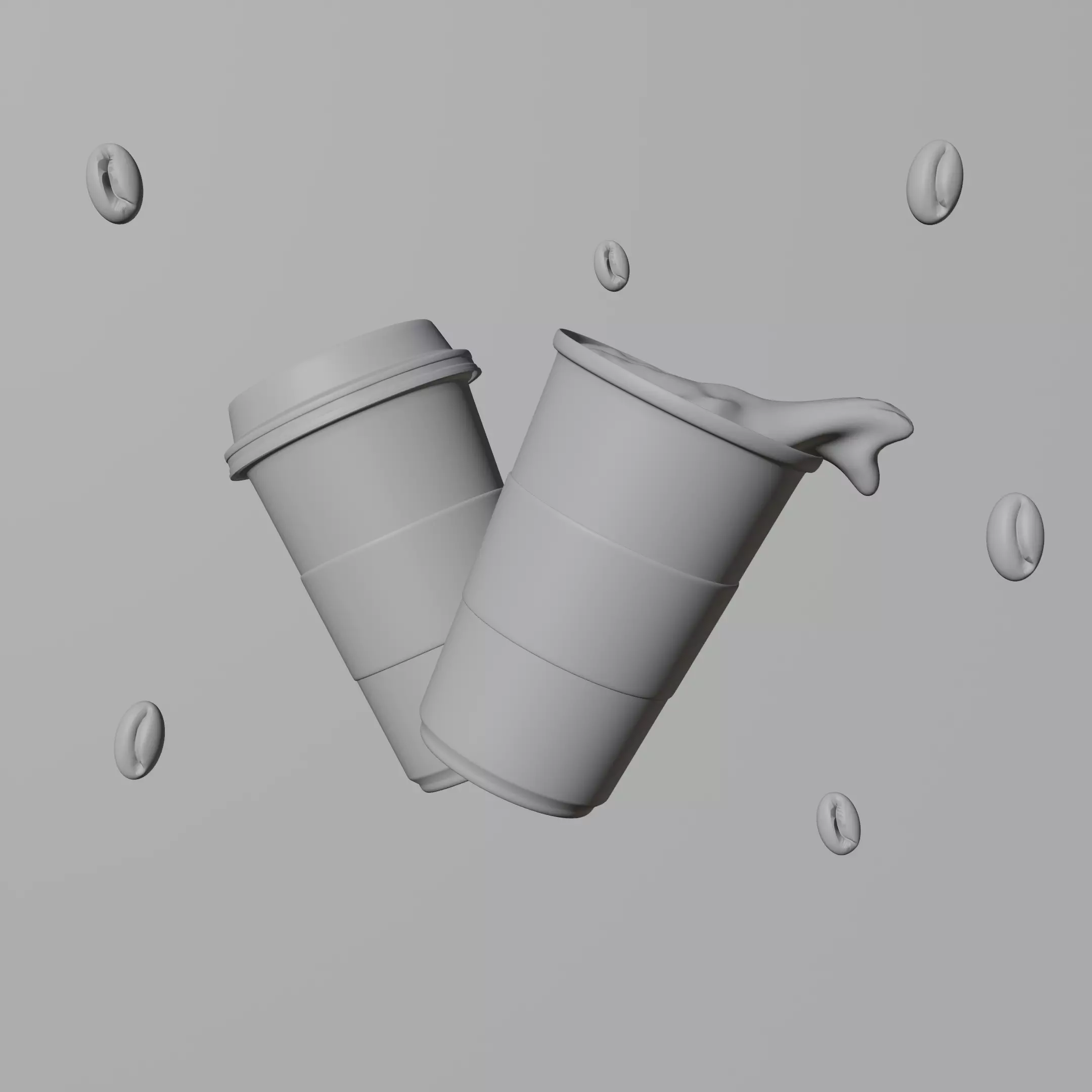 3D Coffee Cup Model 3D model_1