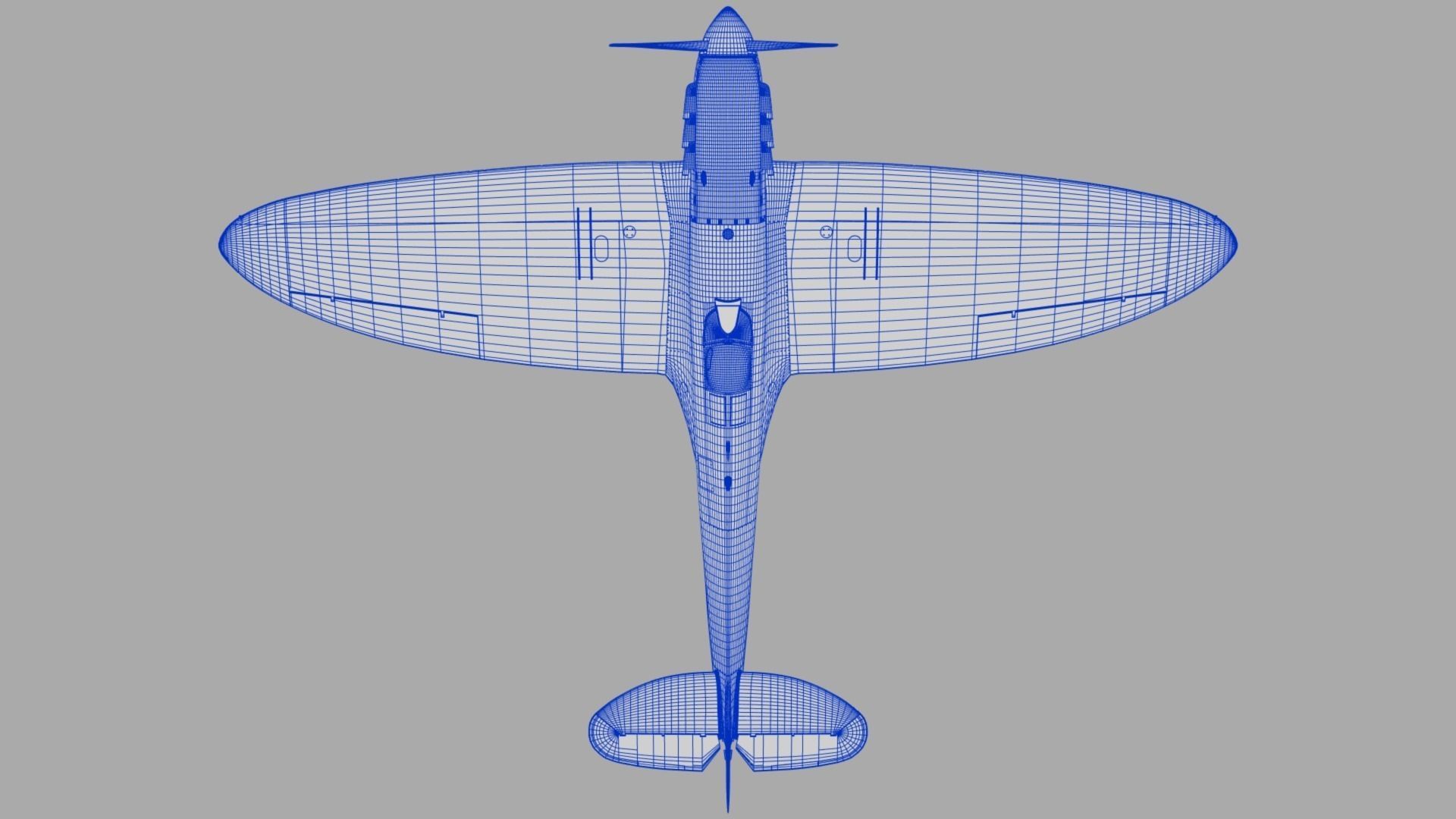 SPITFIRE MK IA 54th Squadron Low-poly 3D model_28
