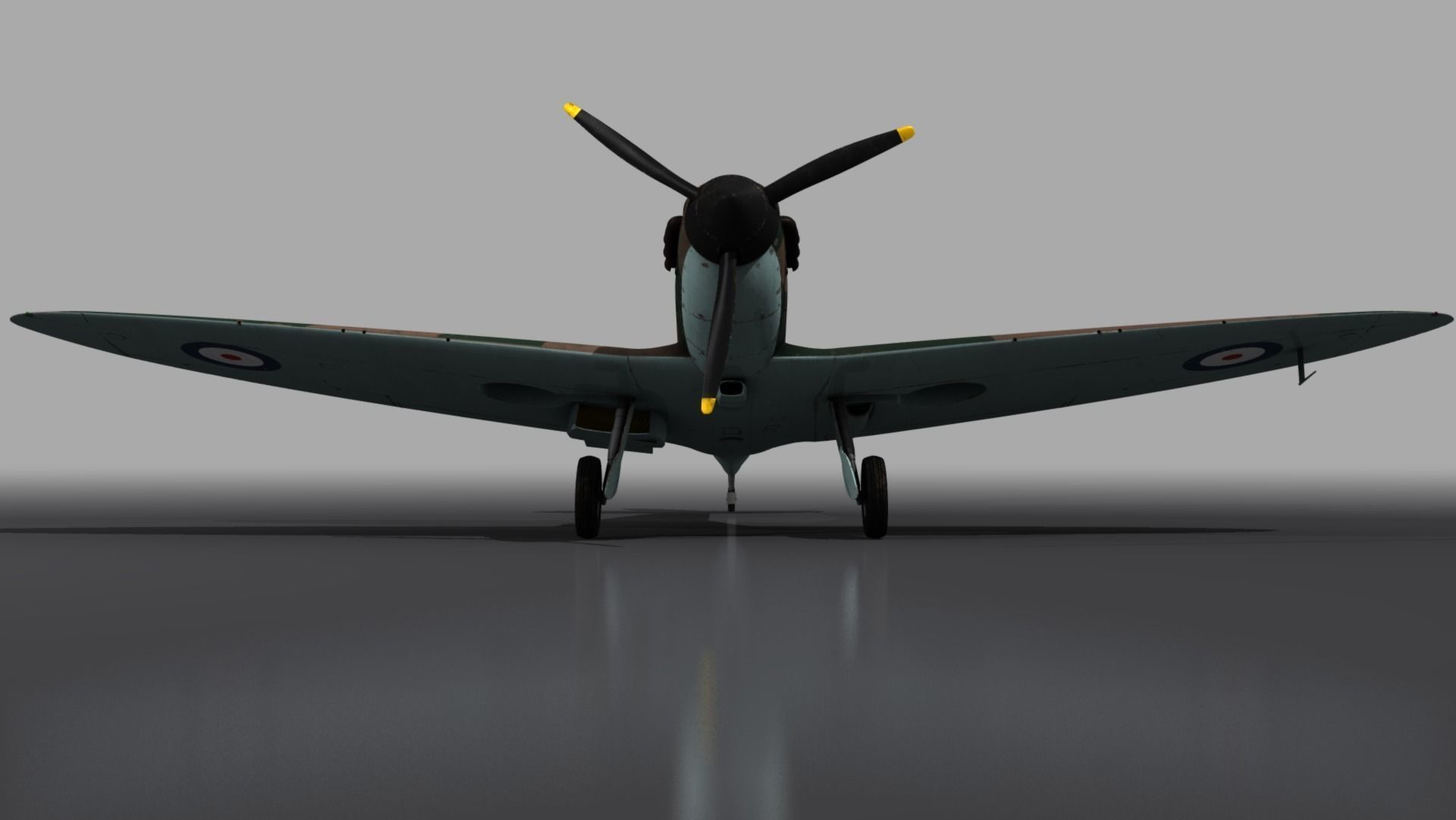 SPITFIRE MK IA 54th Squadron Low-poly 3D model_11