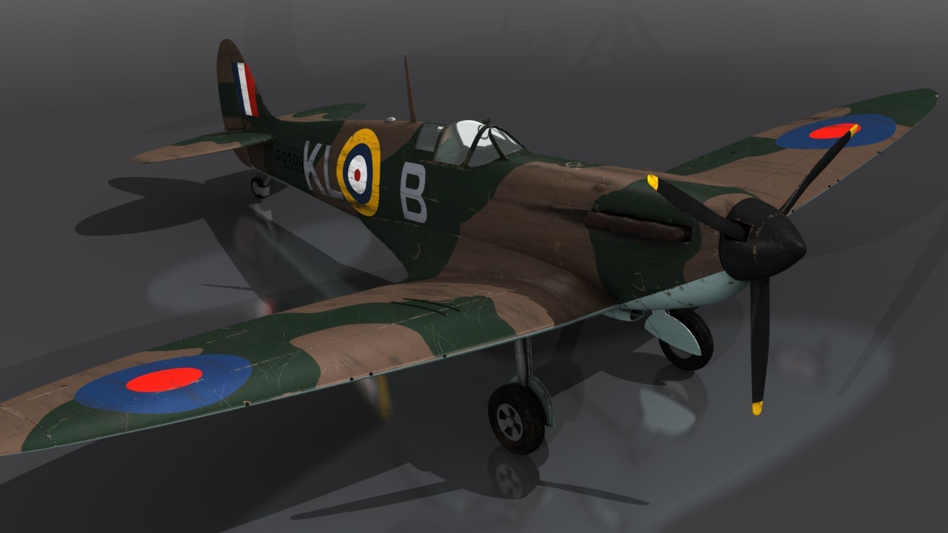 SPITFIRE MK IA 54th Squadron Low-poly 3D model_5