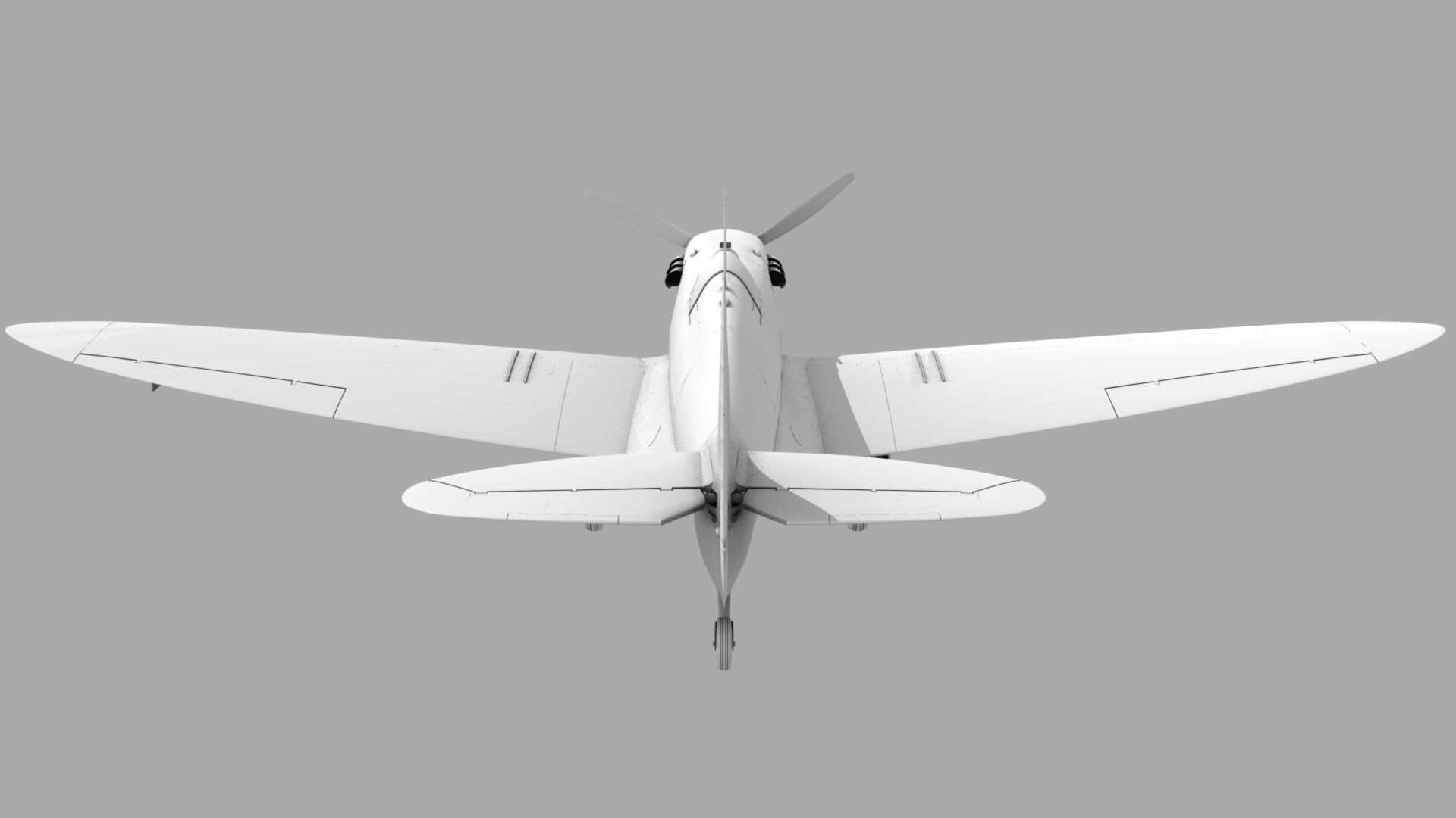 SPITFIRE MK IA 54th Squadron Low-poly 3D model_23