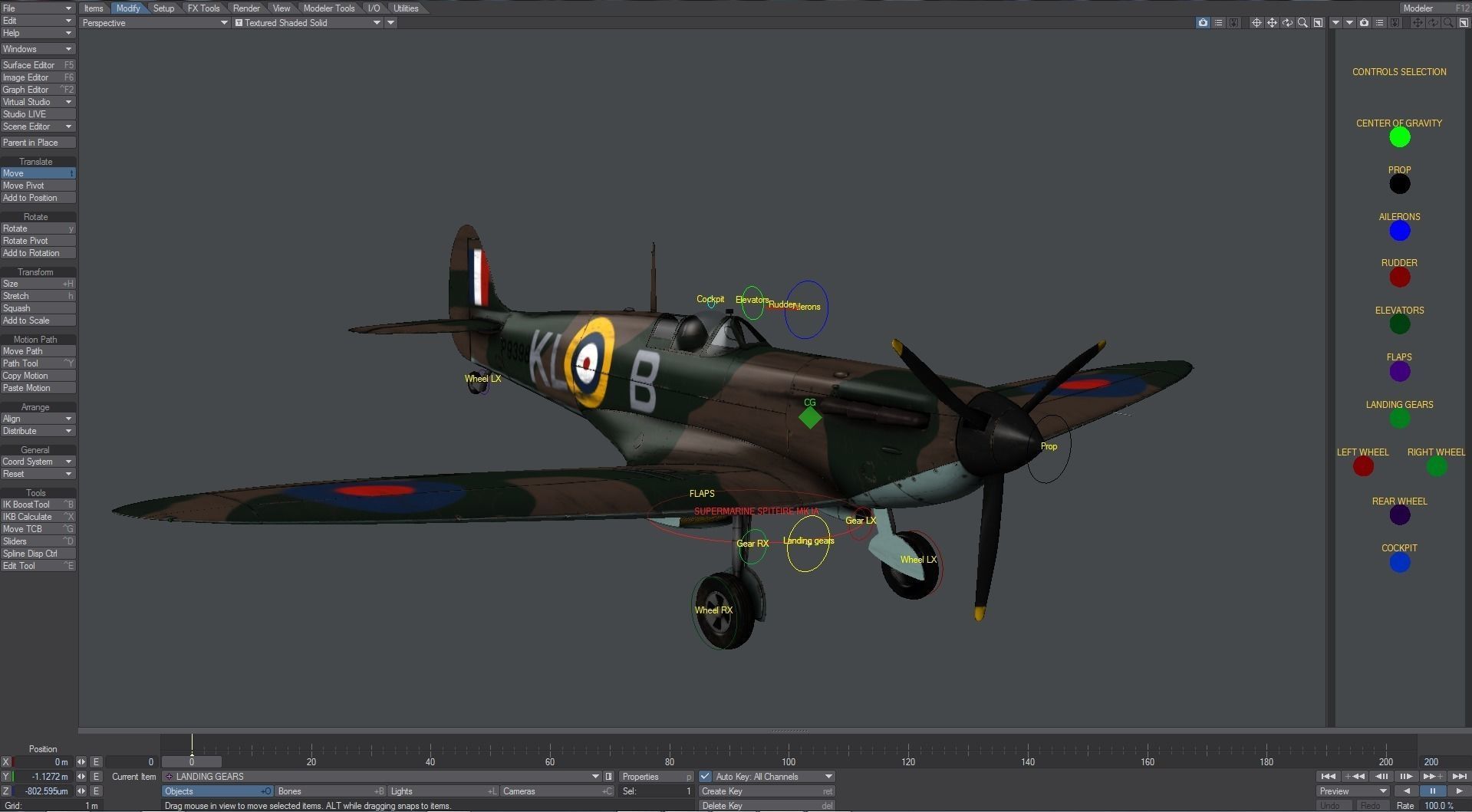 SPITFIRE MK IA 54th Squadron Low-poly 3D model_2