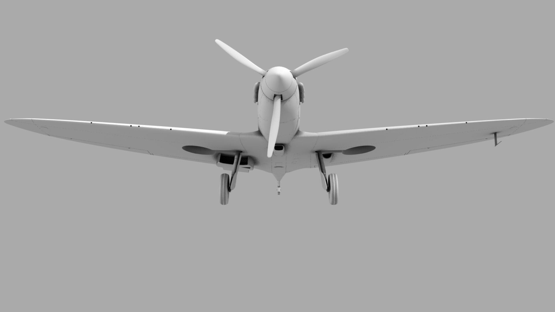 SPITFIRE MK IA 54th Squadron Low-poly 3D model_20