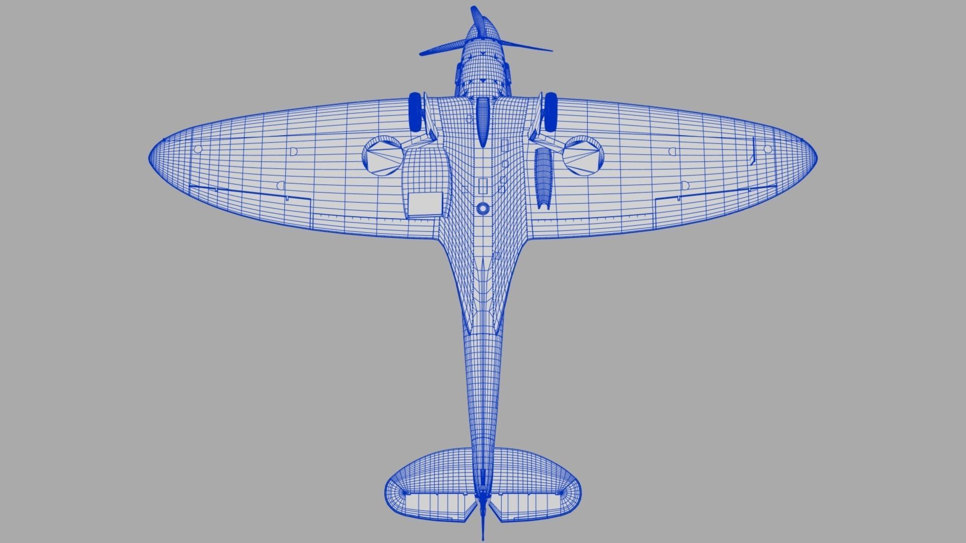 SPITFIRE MK IA 54th Squadron Low-poly 3D model_29