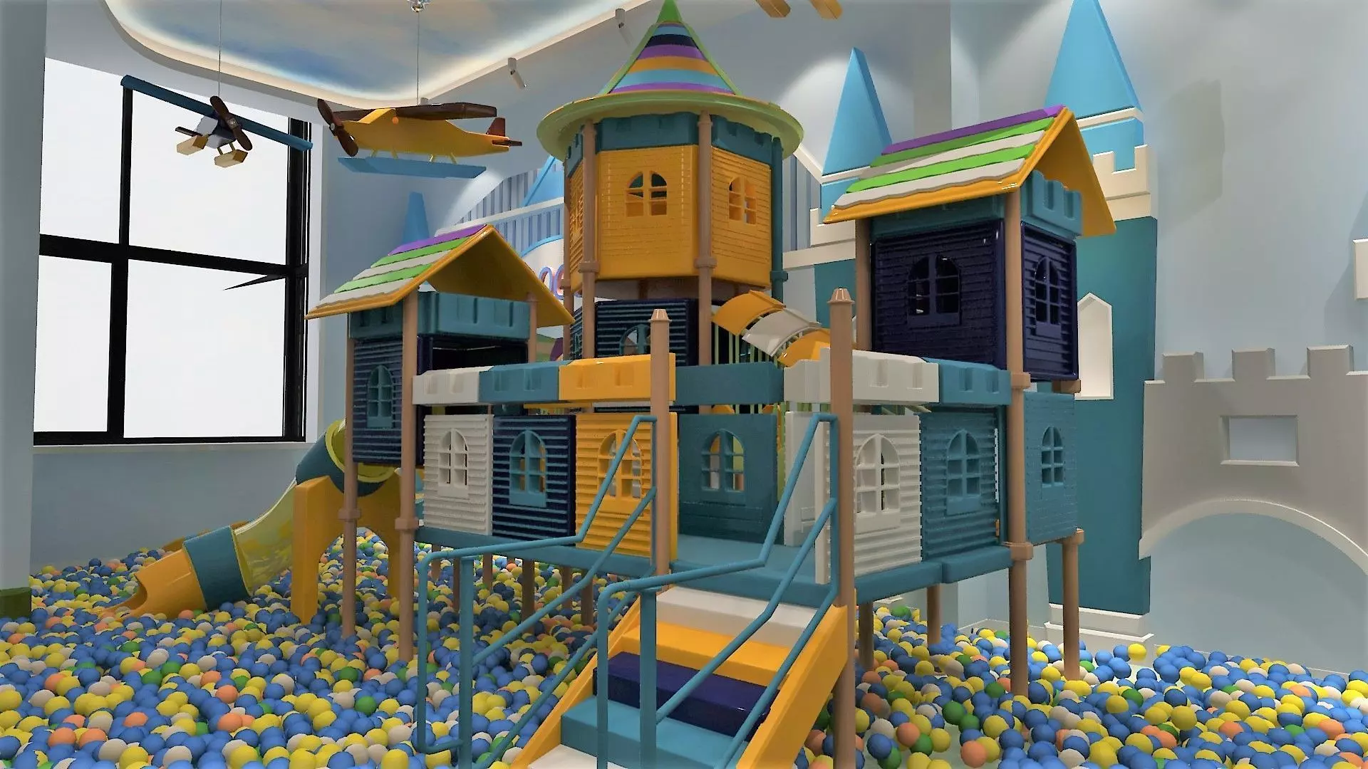 Playroom with Playground 3D model_1