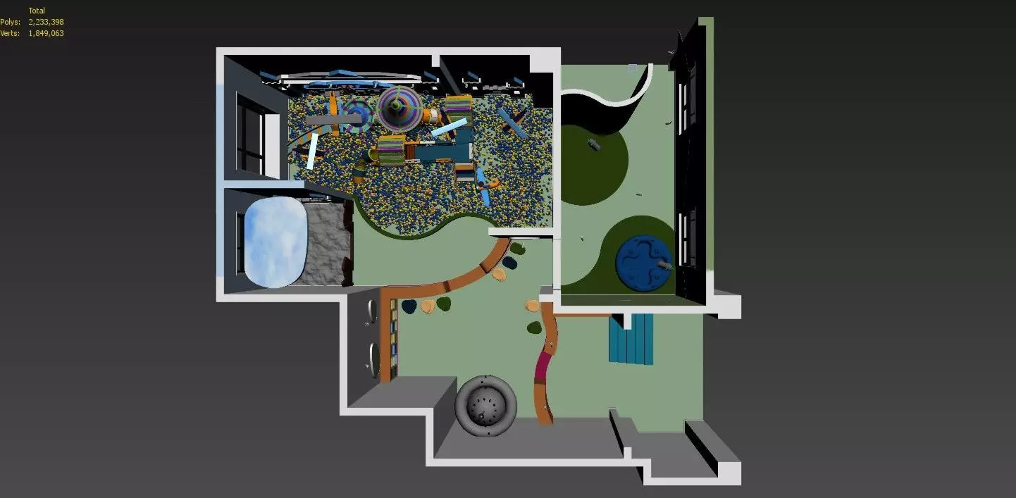 Playroom with Playground 3D model_23