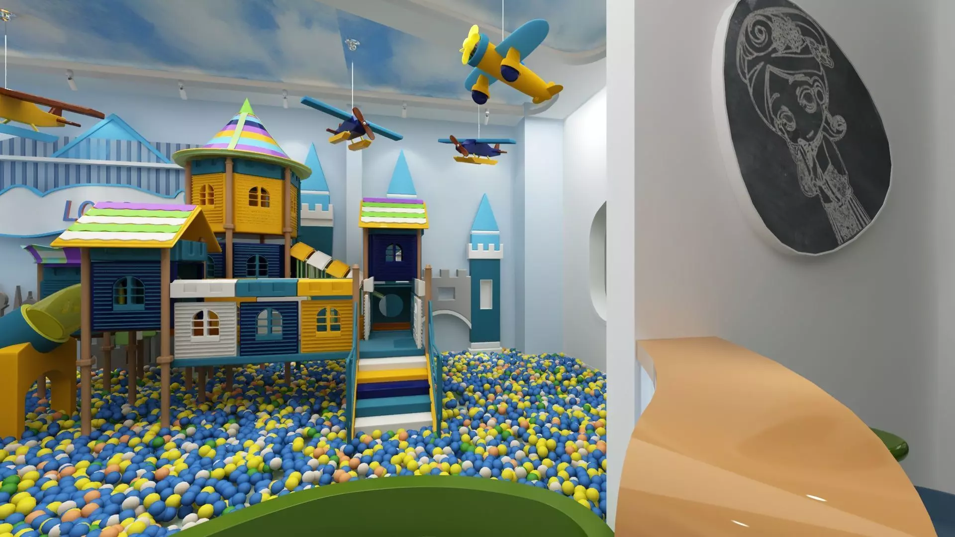Playroom with Playground 3D model_5