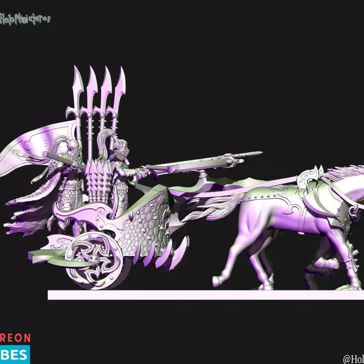  Dark elves Hunting chariot  3D print model_1