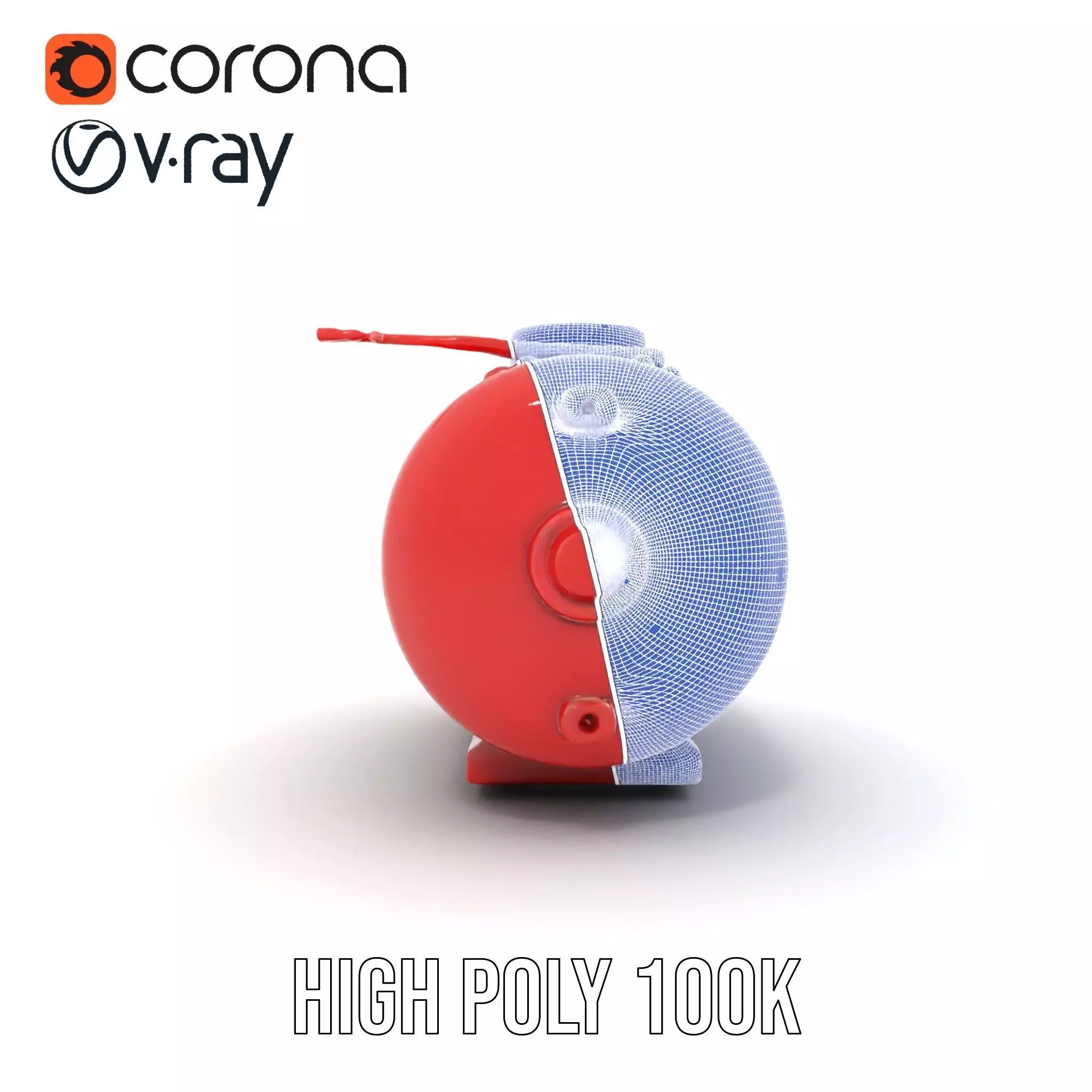 Red Radiac Container model pack Low-poly 3D model_34