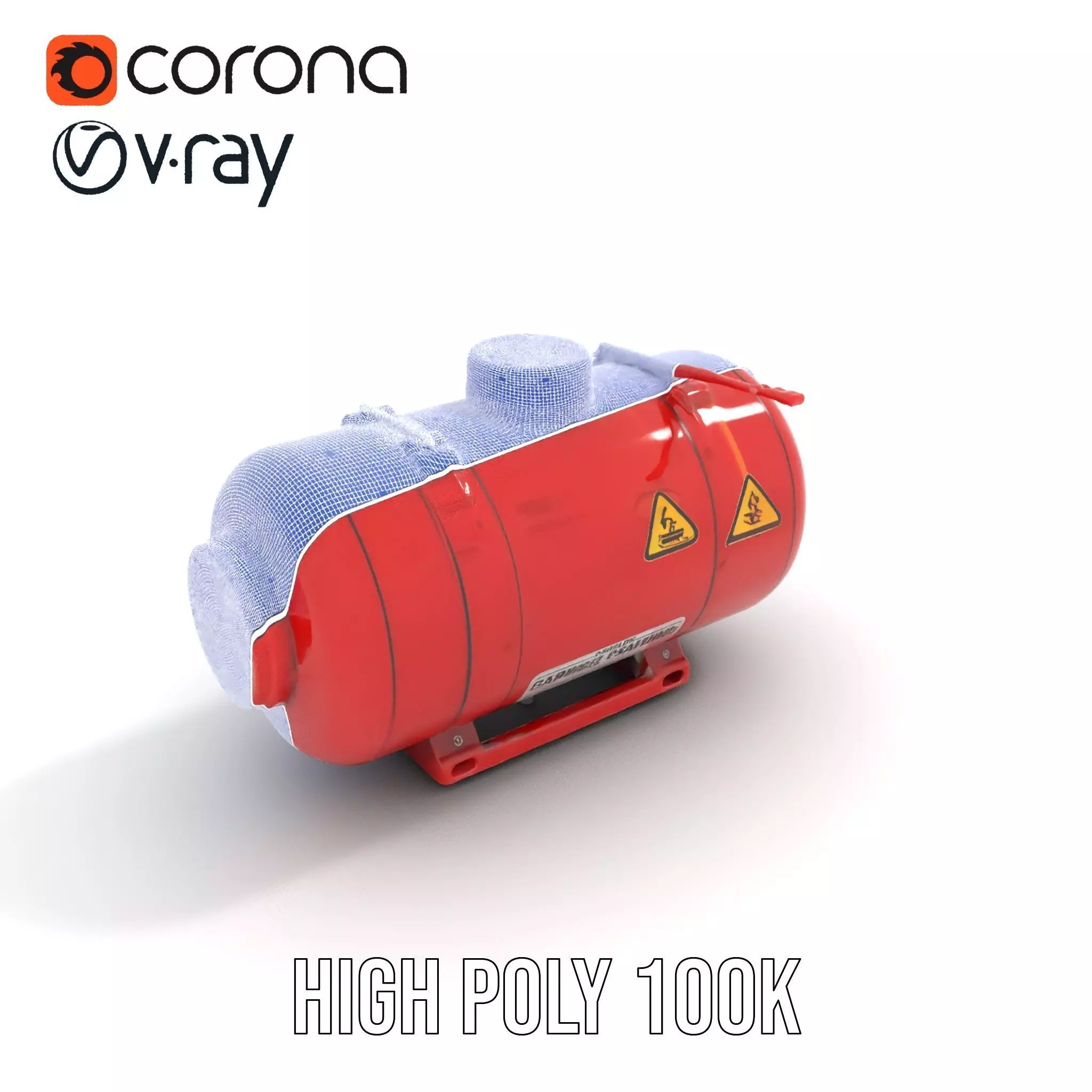 Red Radiac Container model pack Low-poly 3D model_32