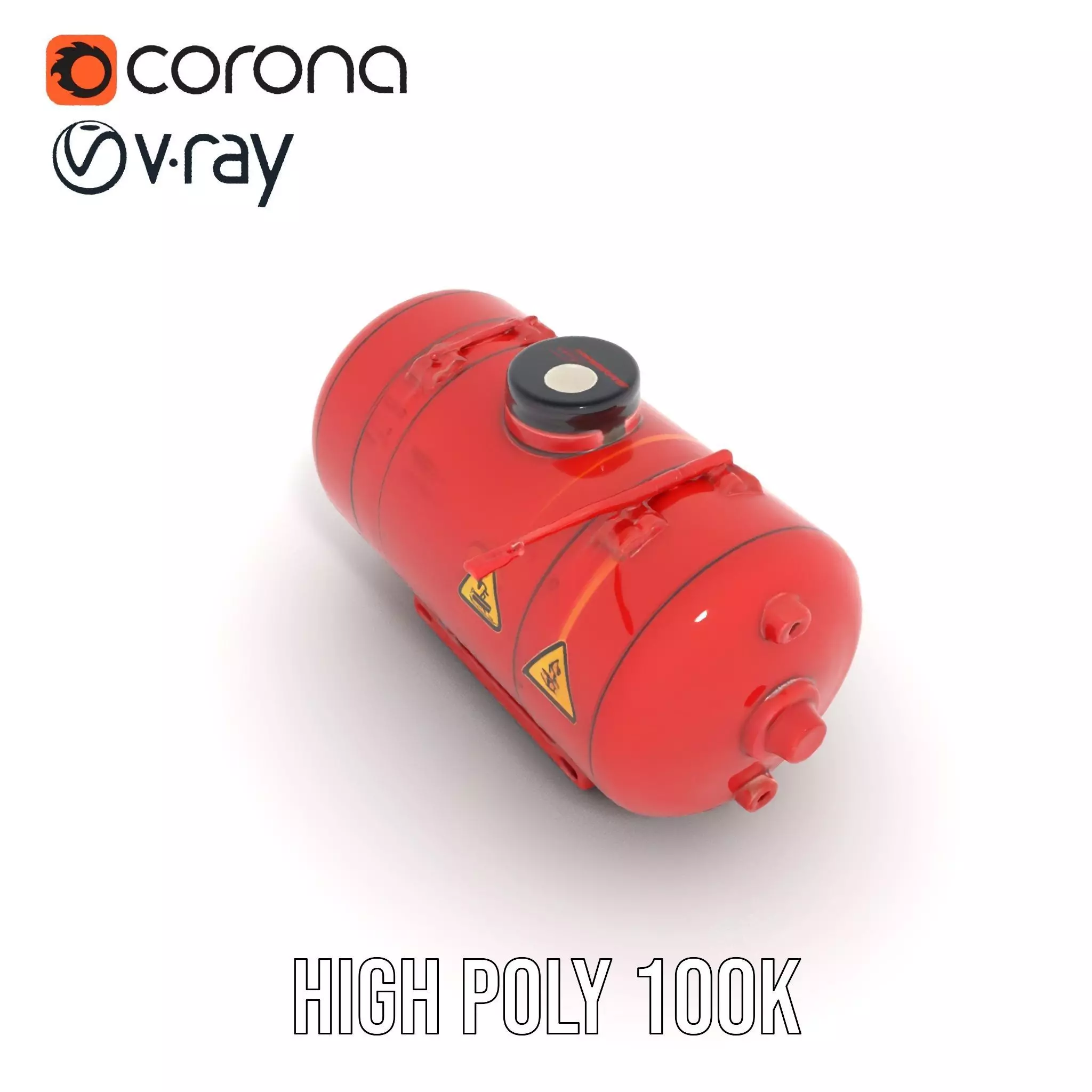 Red Radiac Container model pack Low-poly 3D model_15