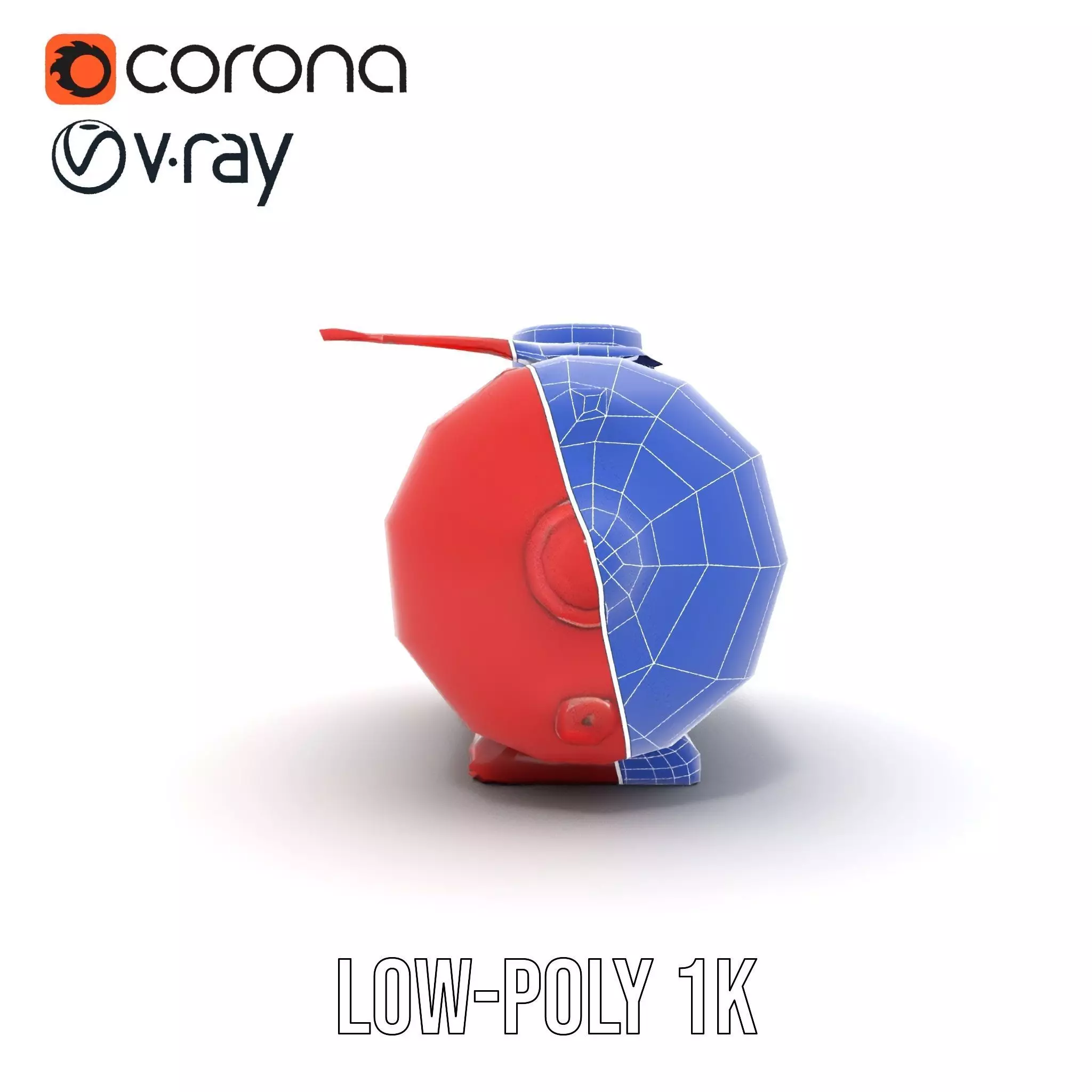 Red Radiac Container model pack Low-poly 3D model_25