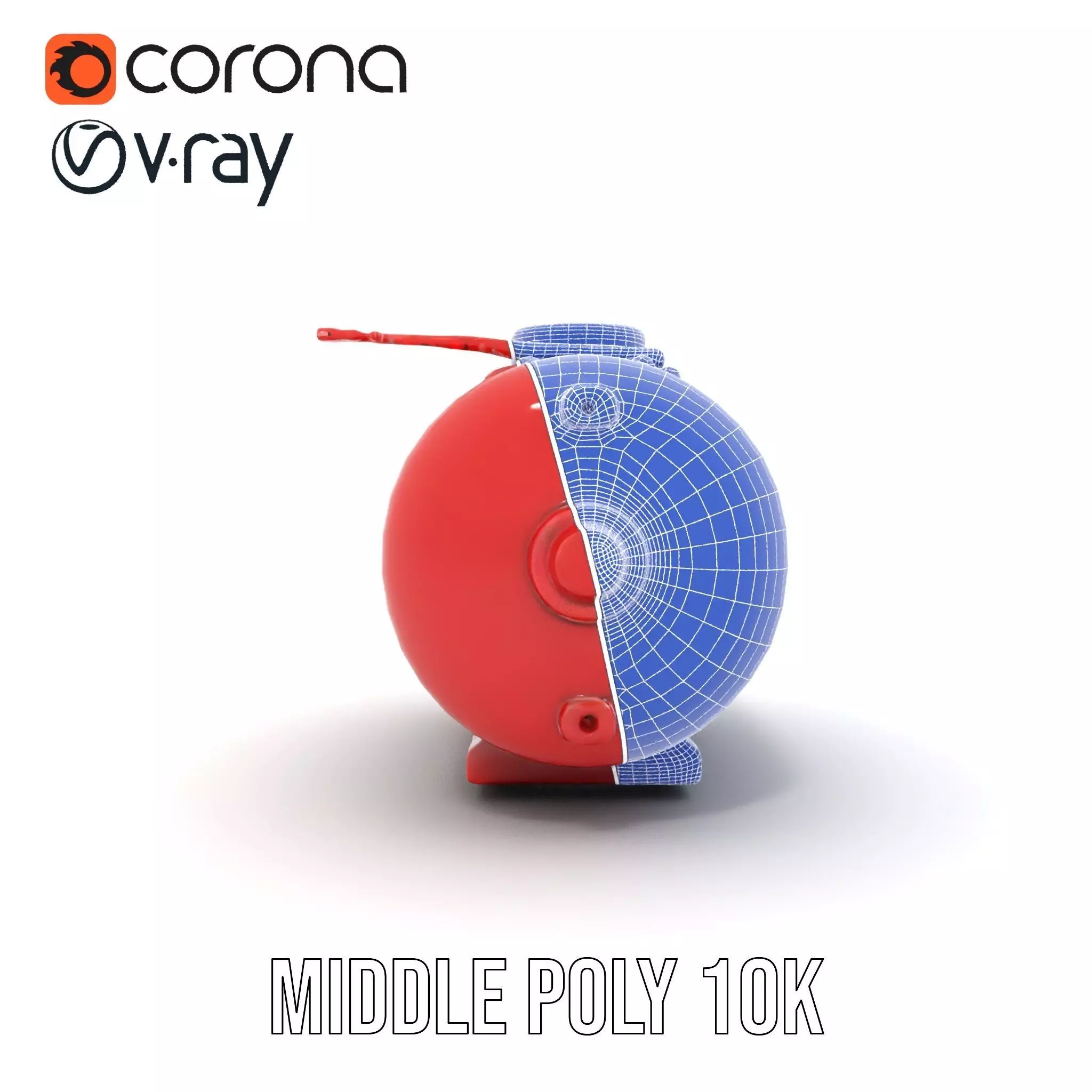 Red Radiac Container model pack Low-poly 3D model_30