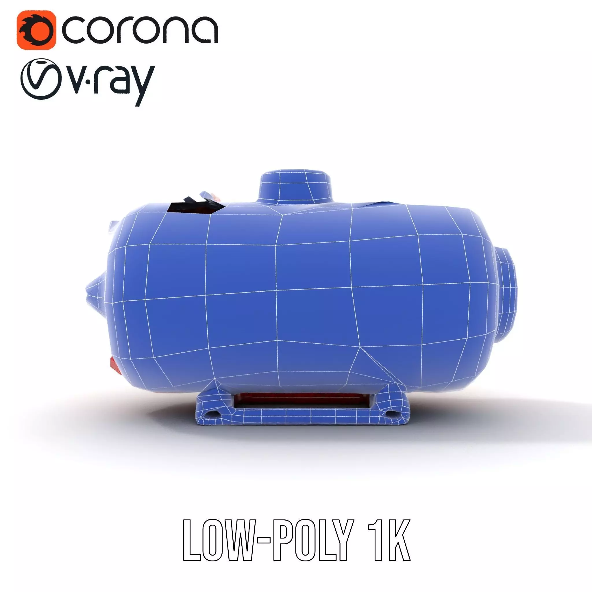 Red Radiac Container model pack Low-poly 3D model_17