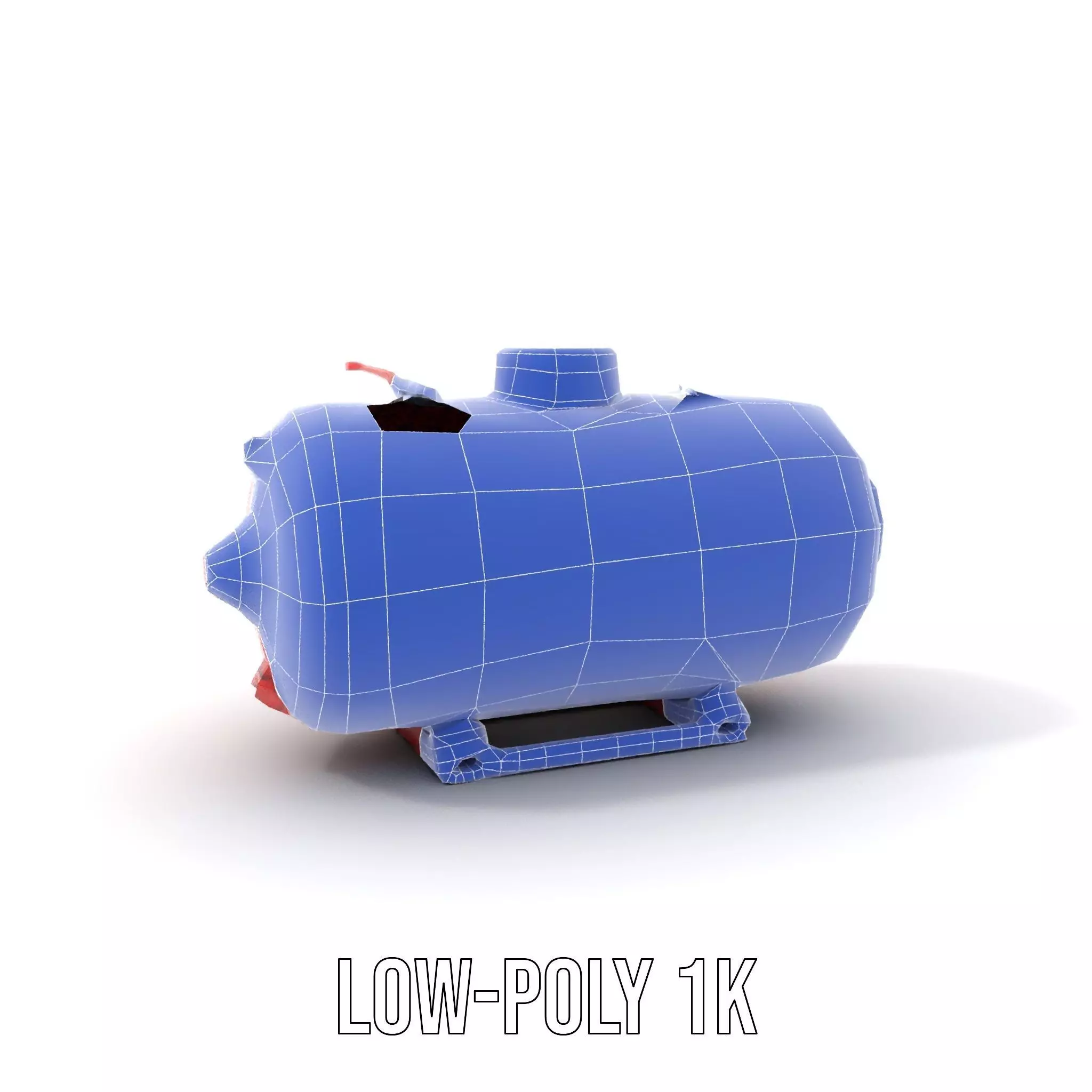 Red Radiac Container model pack Low-poly 3D model_31