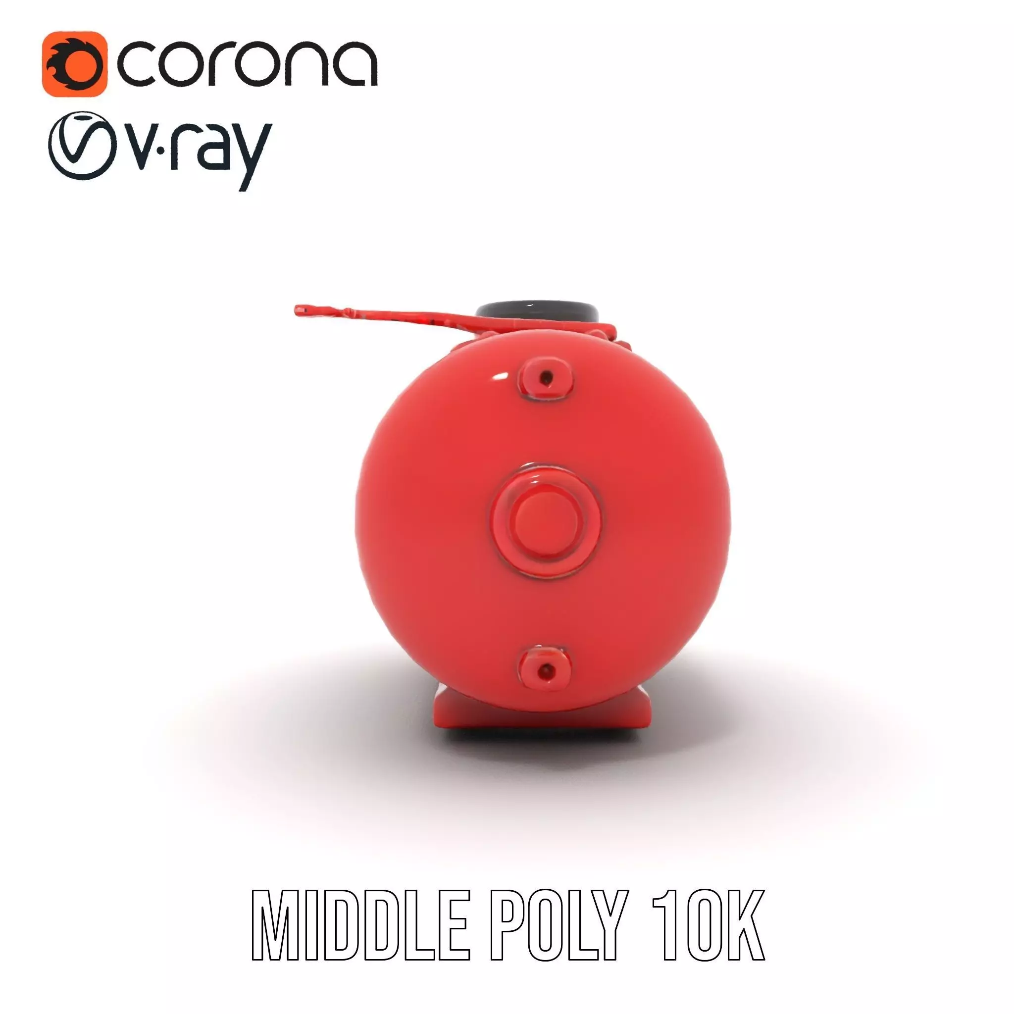 Red Radiac Container model pack Low-poly 3D model_5