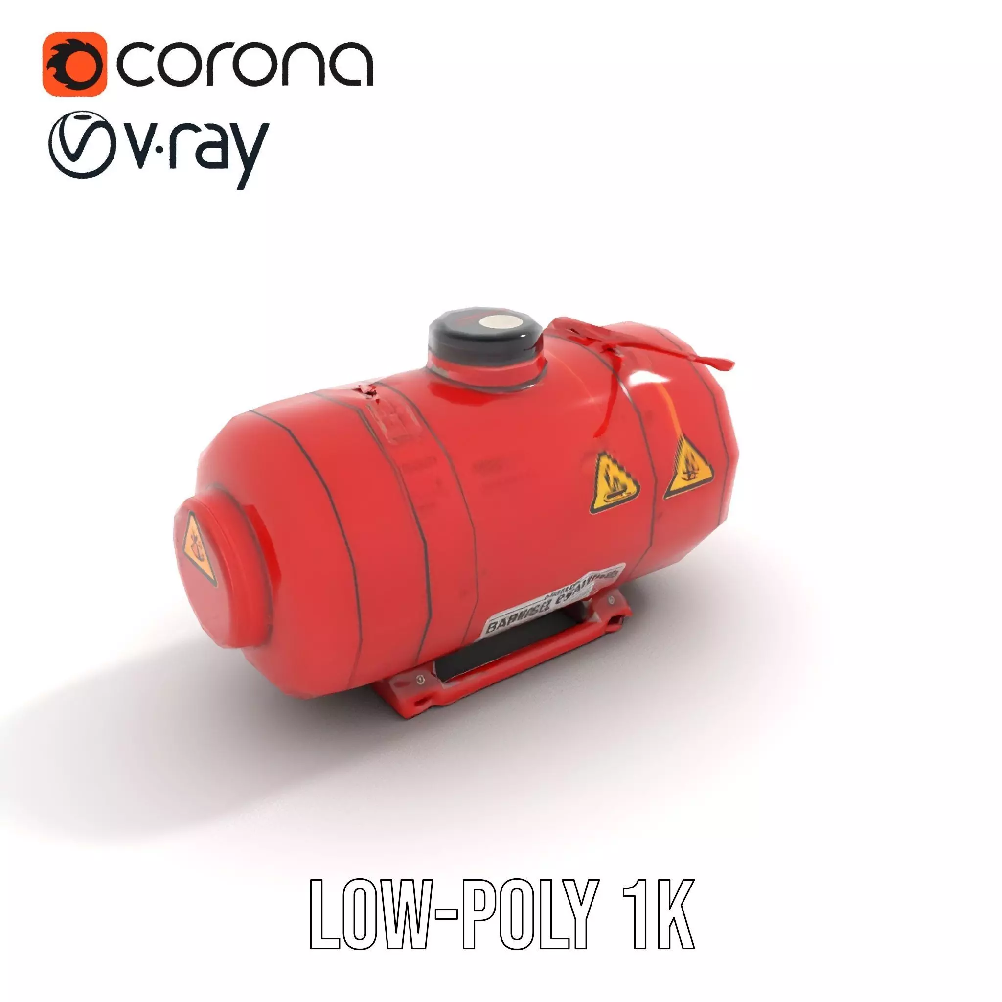 Red Radiac Container model pack Low-poly 3D model_20