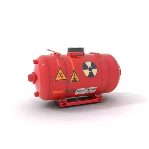 Red Radiac Container model pack Low-poly 3D model