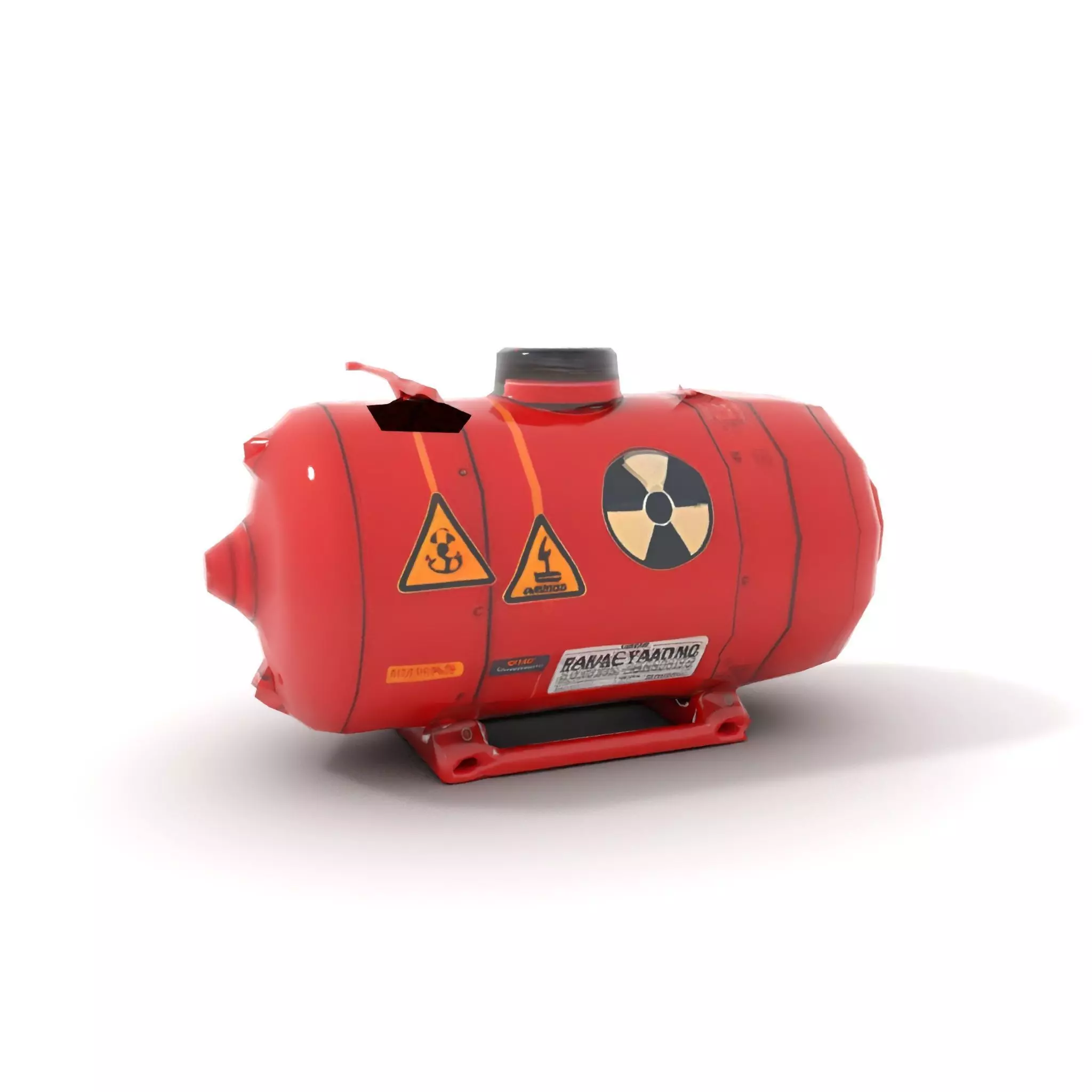 Red Radiac Container model pack Low-poly 3D model_28