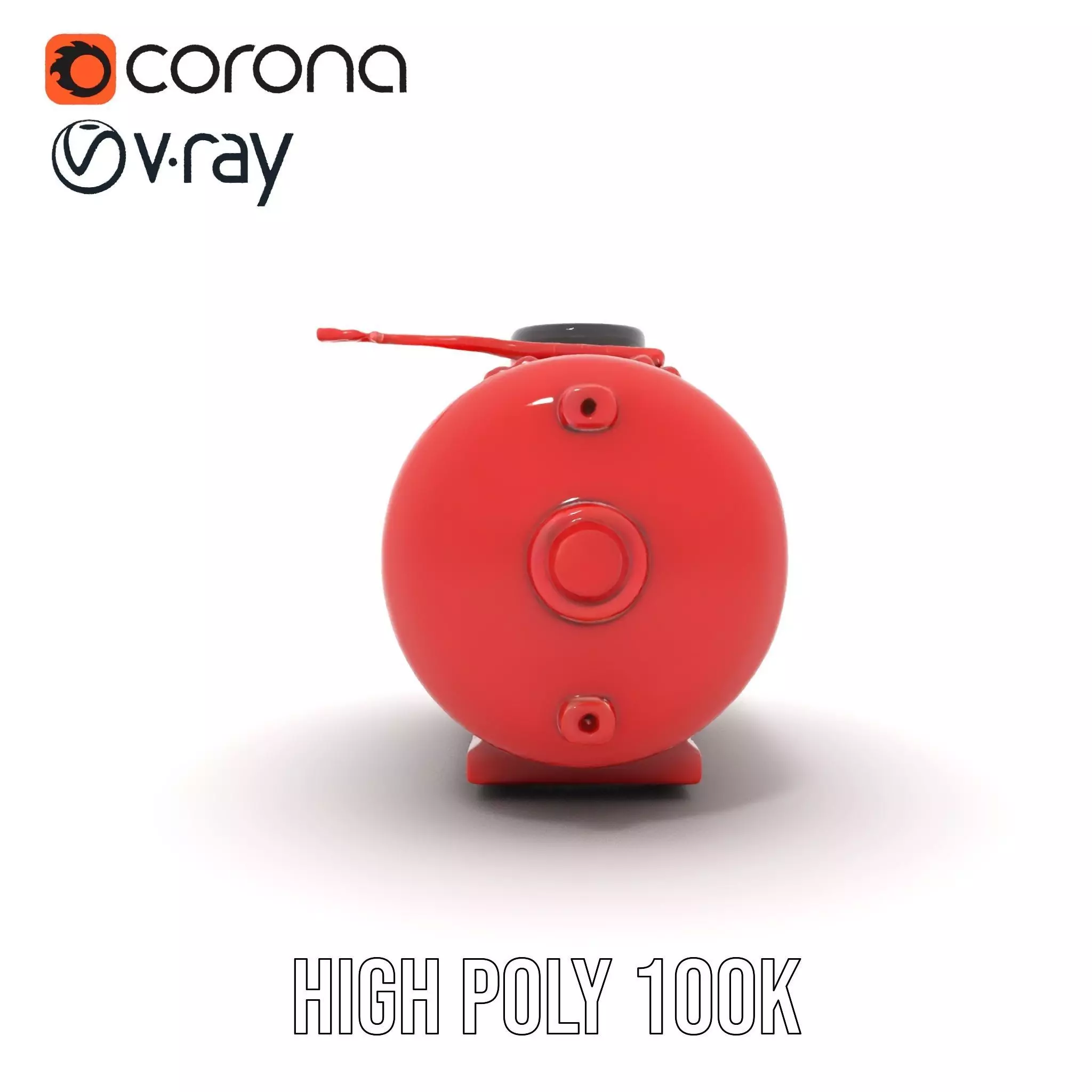 Red Radiac Container model pack Low-poly 3D model_23