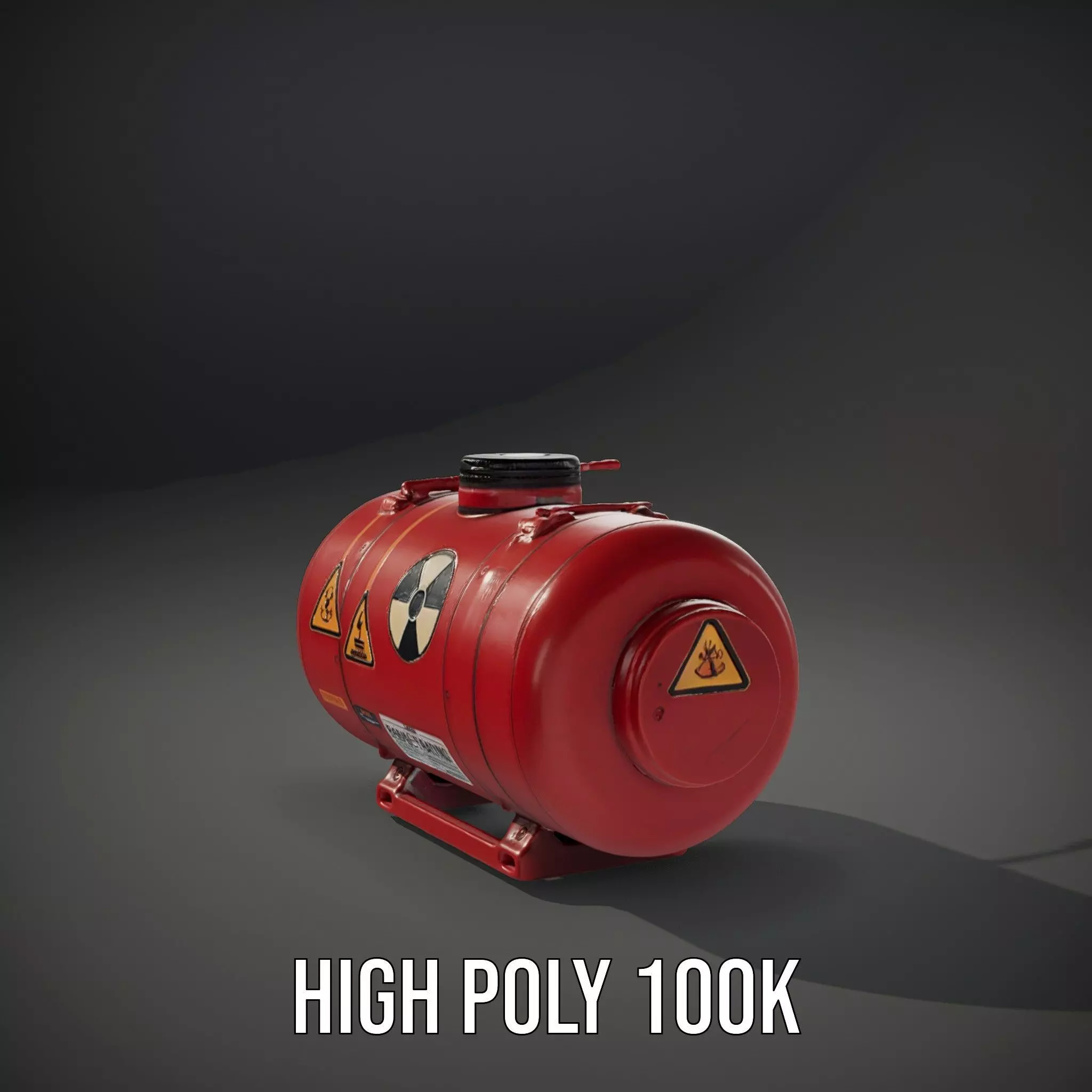 Red Radiac Container model pack Low-poly 3D model_12