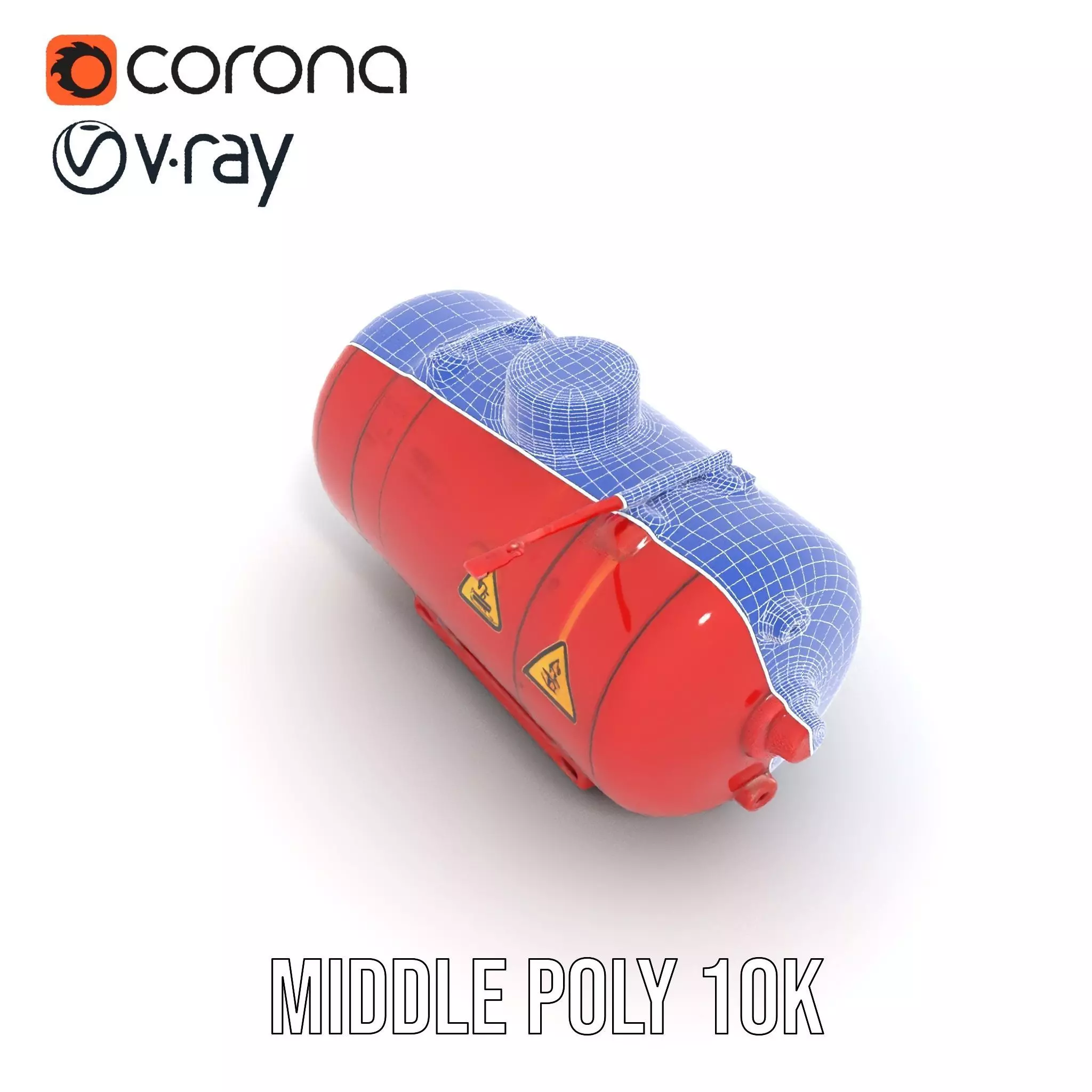 Red Radiac Container model pack Low-poly 3D model_27