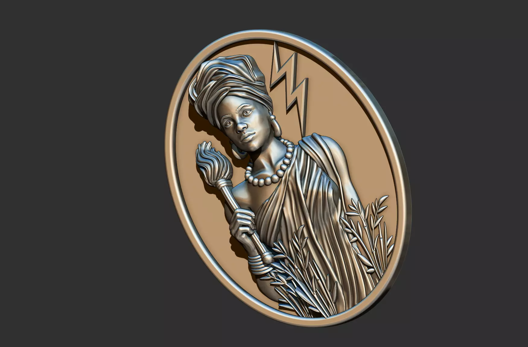 Iansa - Orixa - Medal 3D print model_11