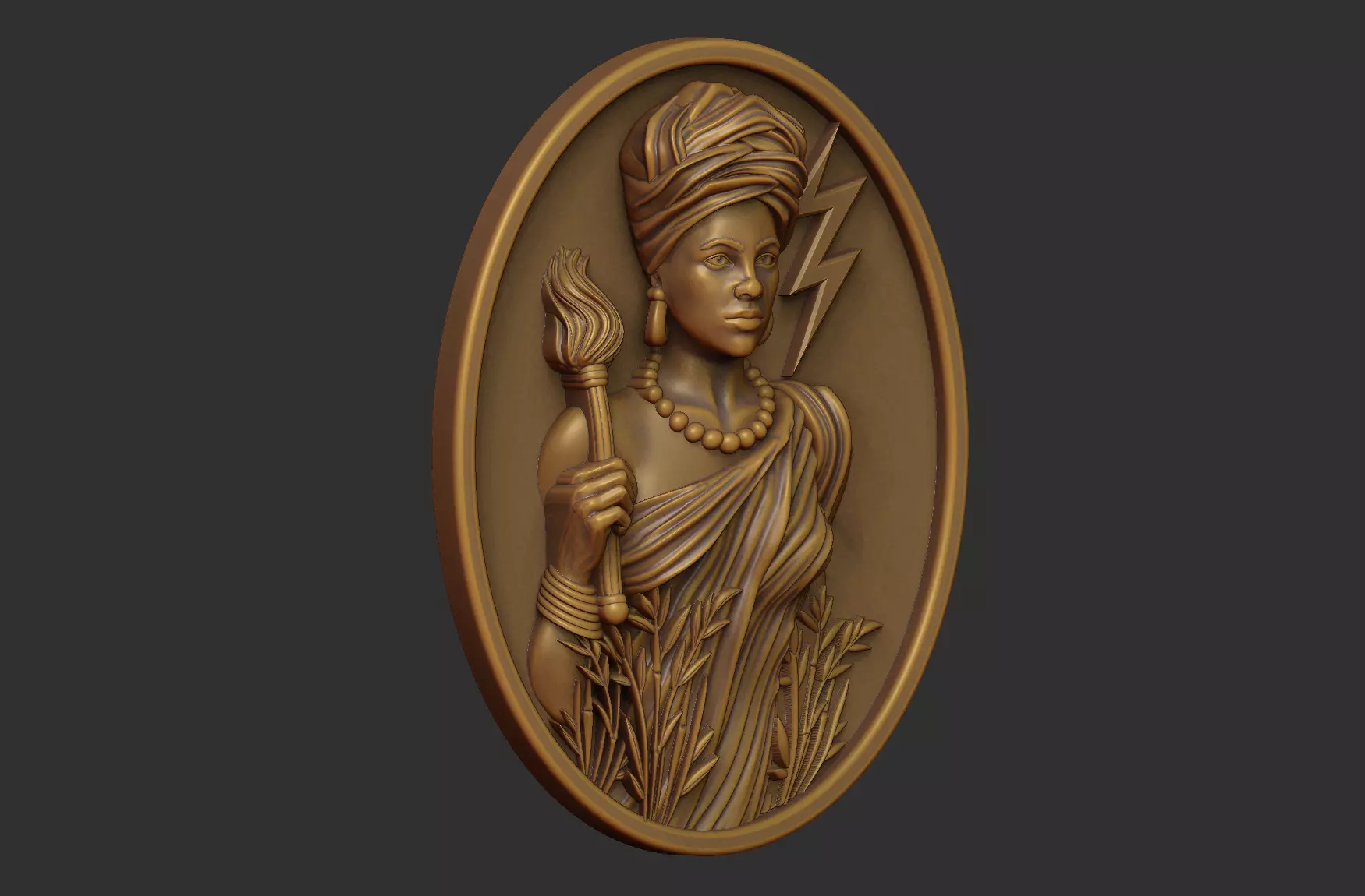 Iansa - Orixa - Medal 3D print model_5