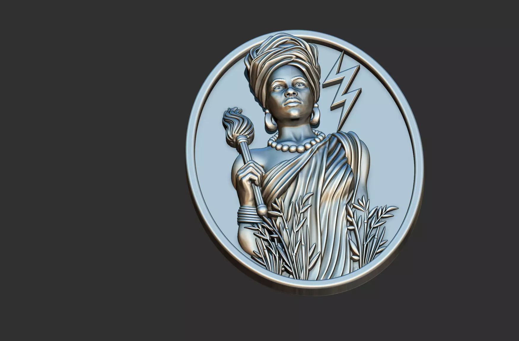 Iansa - Orixa - Medal 3D print model_10