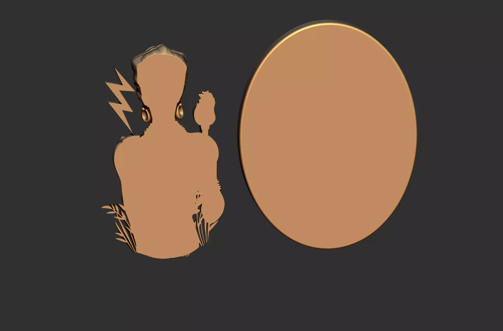 Iansa - Orixa - Medal 3D print model_3