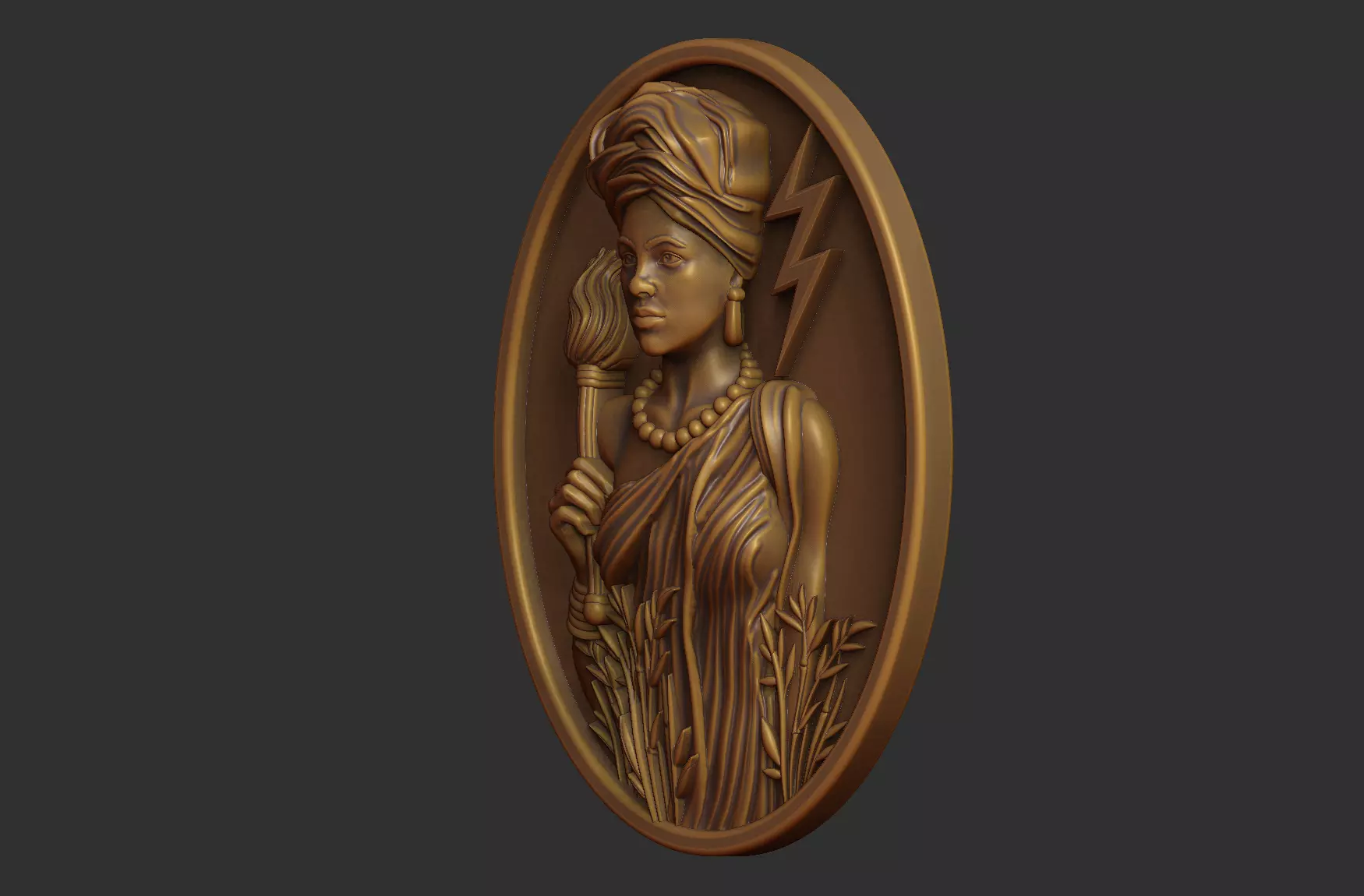 Iansa - Orixa - Medal 3D print model_4