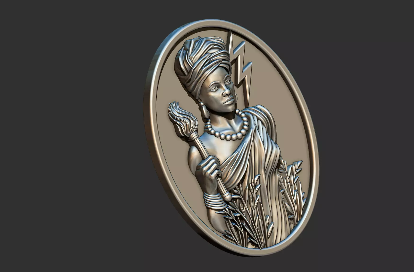 Iansa - Orixa - Medal 3D print model_9