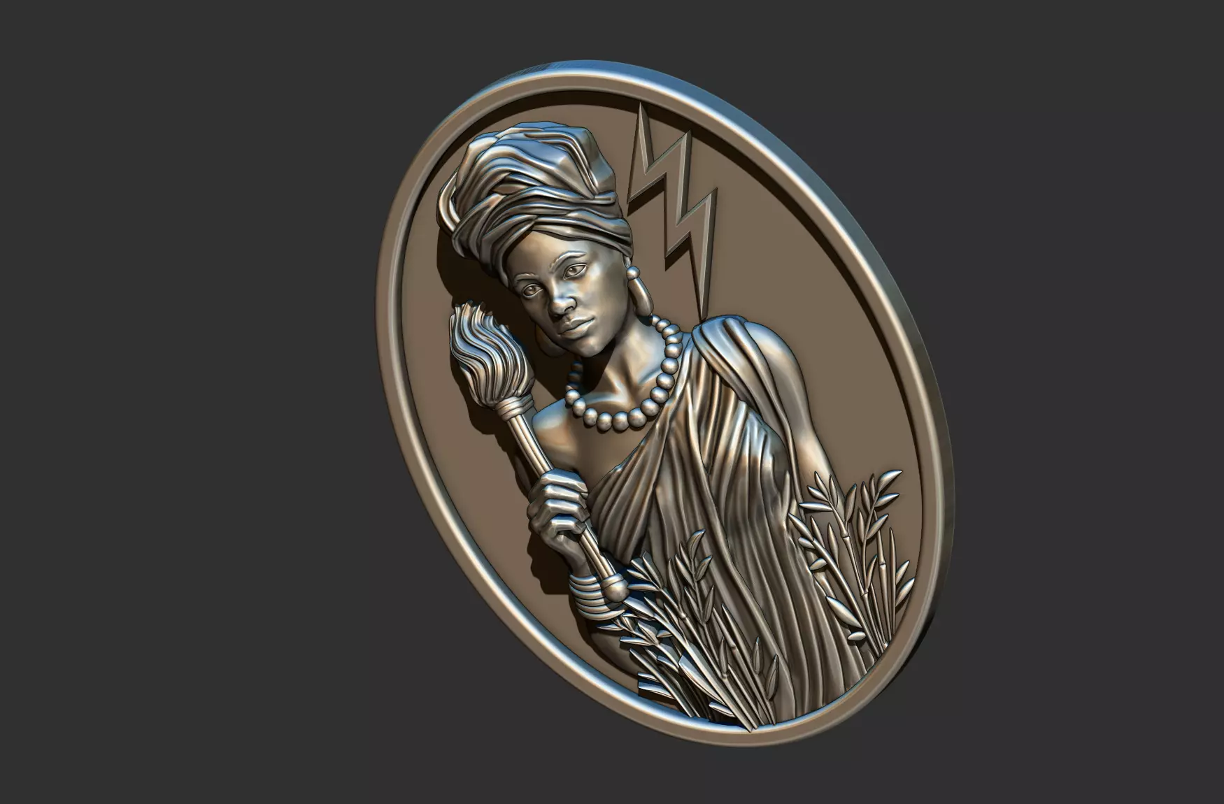 Iansa - Orixa - Medal 3D print model_12