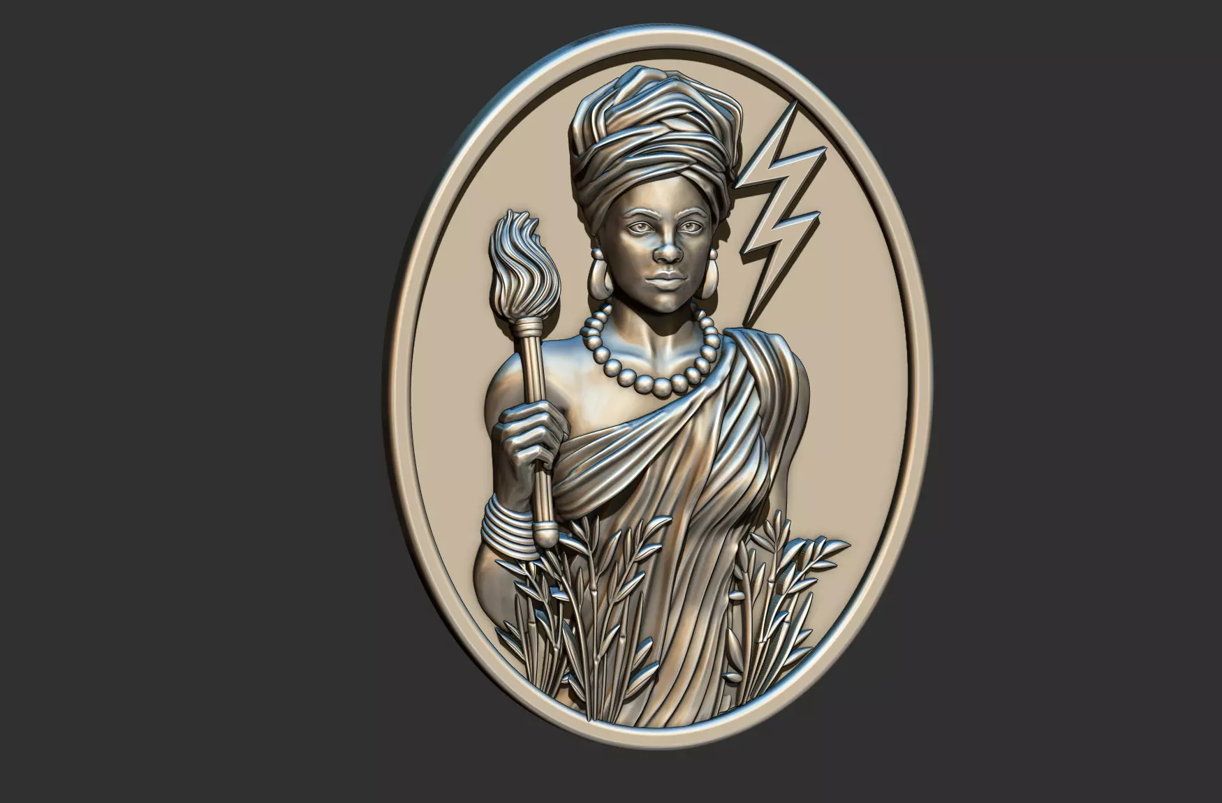 Iansa - Orixa - Medal 3D print model_7