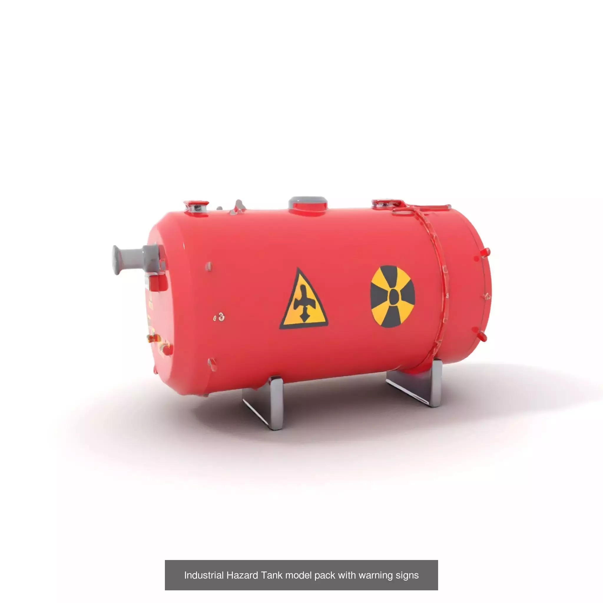 Red Spaceship Fuel Tanks Pack 3D Model Collection_45